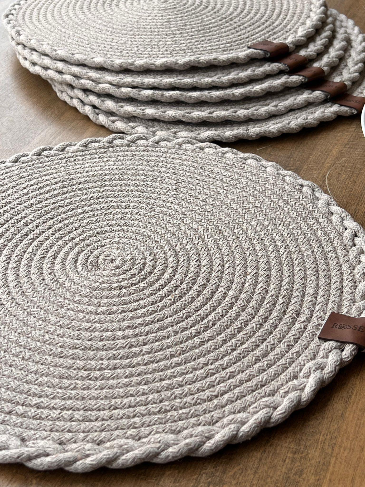 Rossev Hasır Amerikan Servis Bej 6 Parça