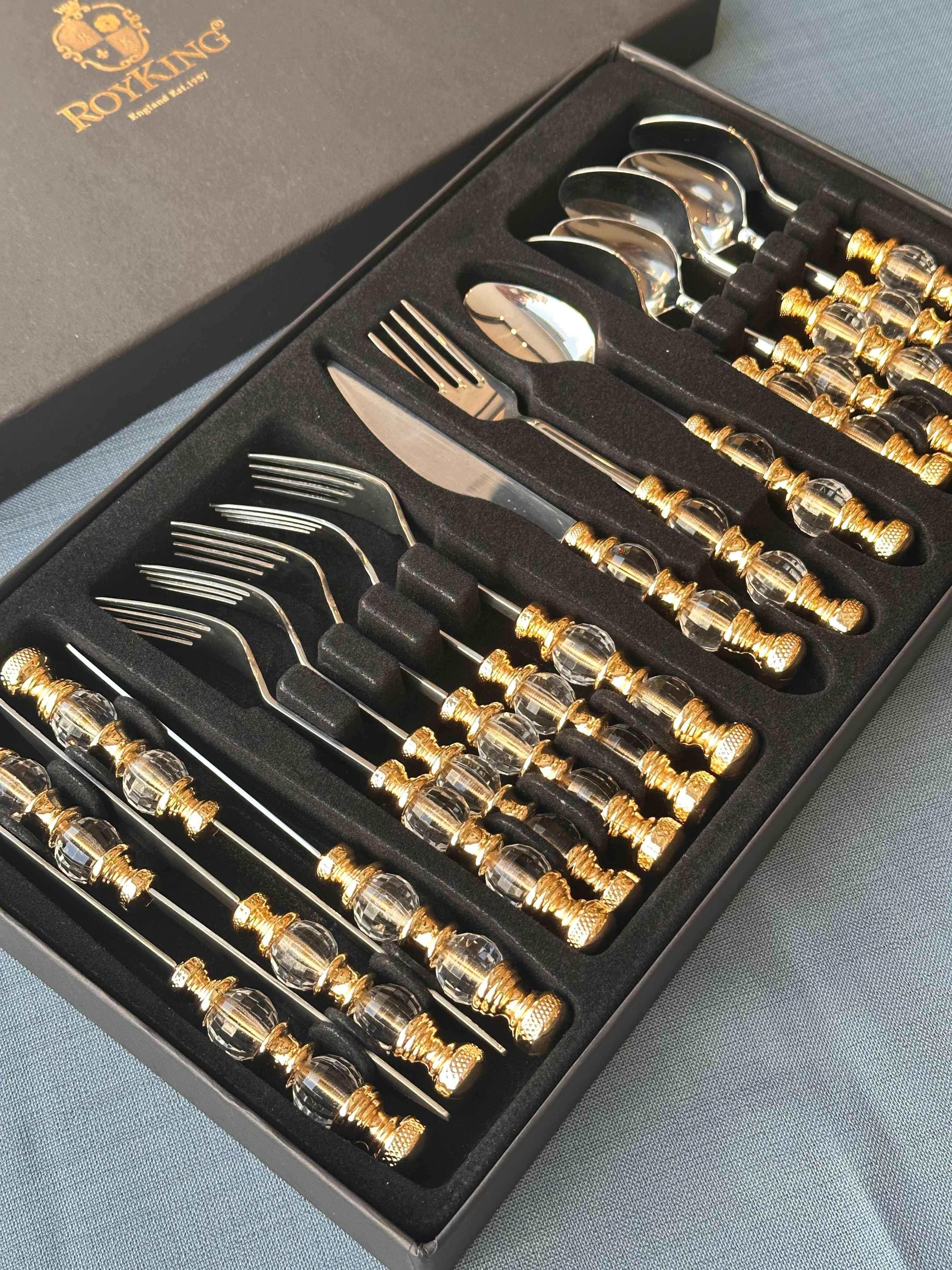 Rustik Gold Çatal Kaşık Bıçak Takımı 18 Parça