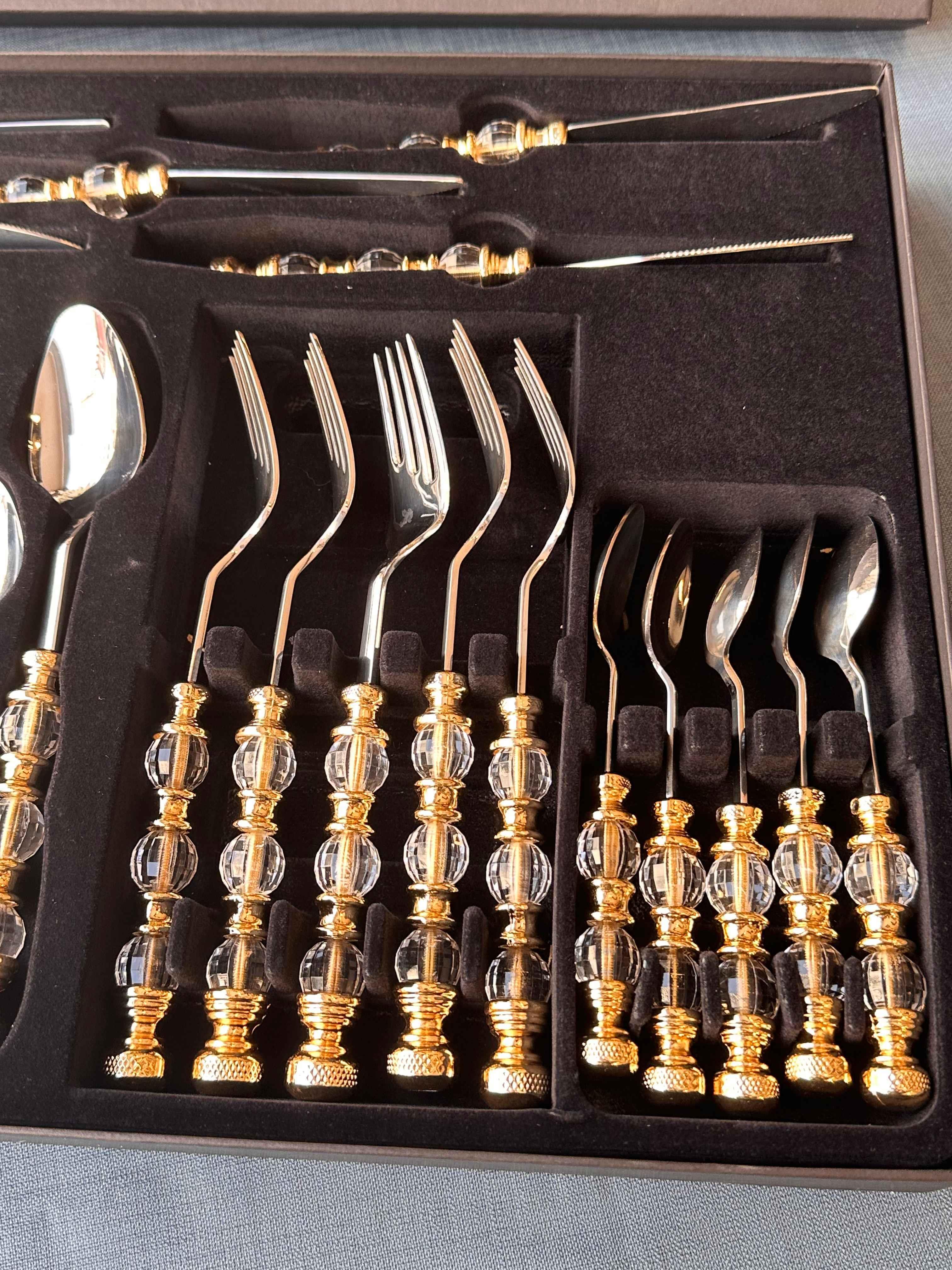 Rustik Gold Çatal Kaşık Bıçak Takımı 24 Parça