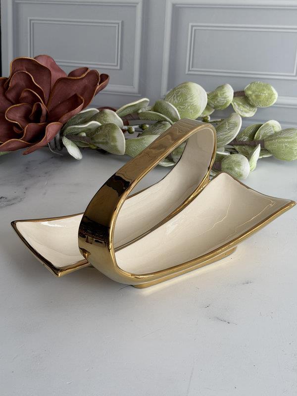 Servis Sunum Tabağı 2 Bölmeli Dikdörtgen Dream Gold