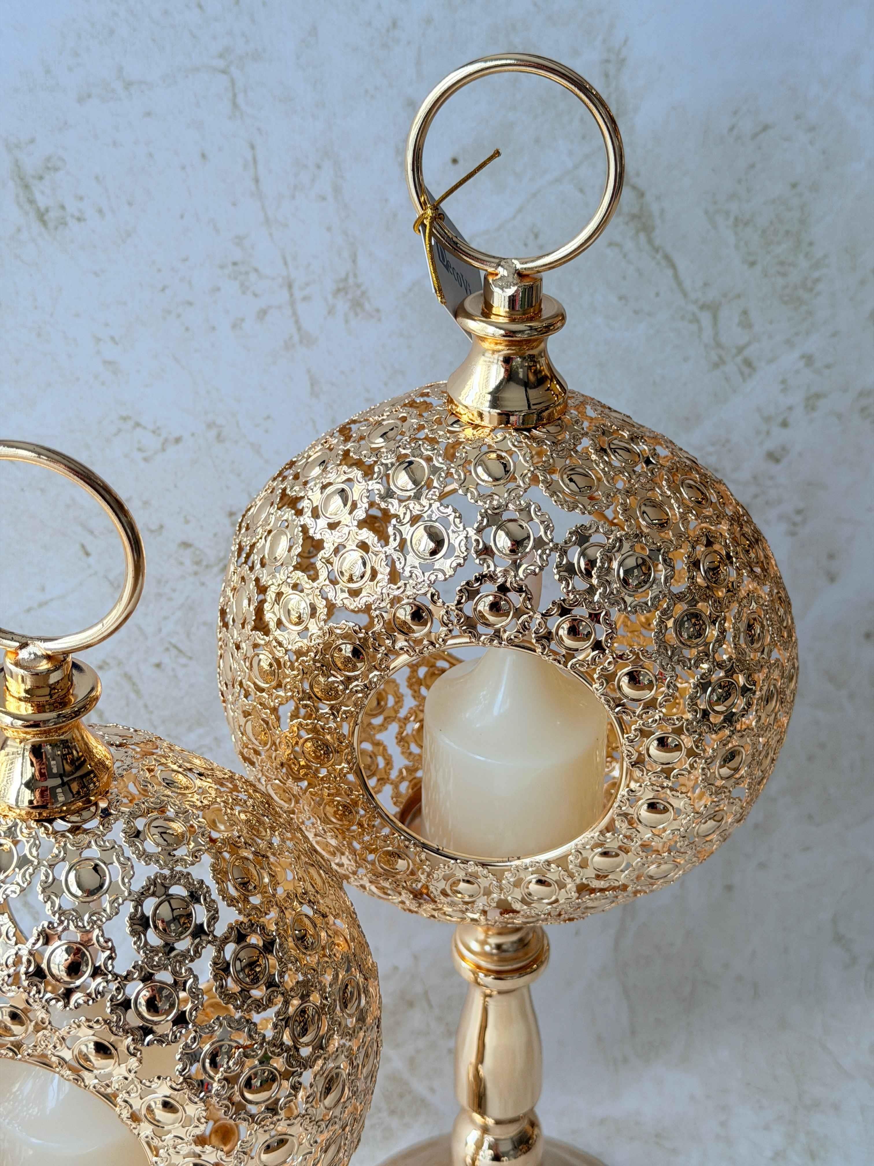 Telkarı Gold Dekor Şamdan 3 lü 