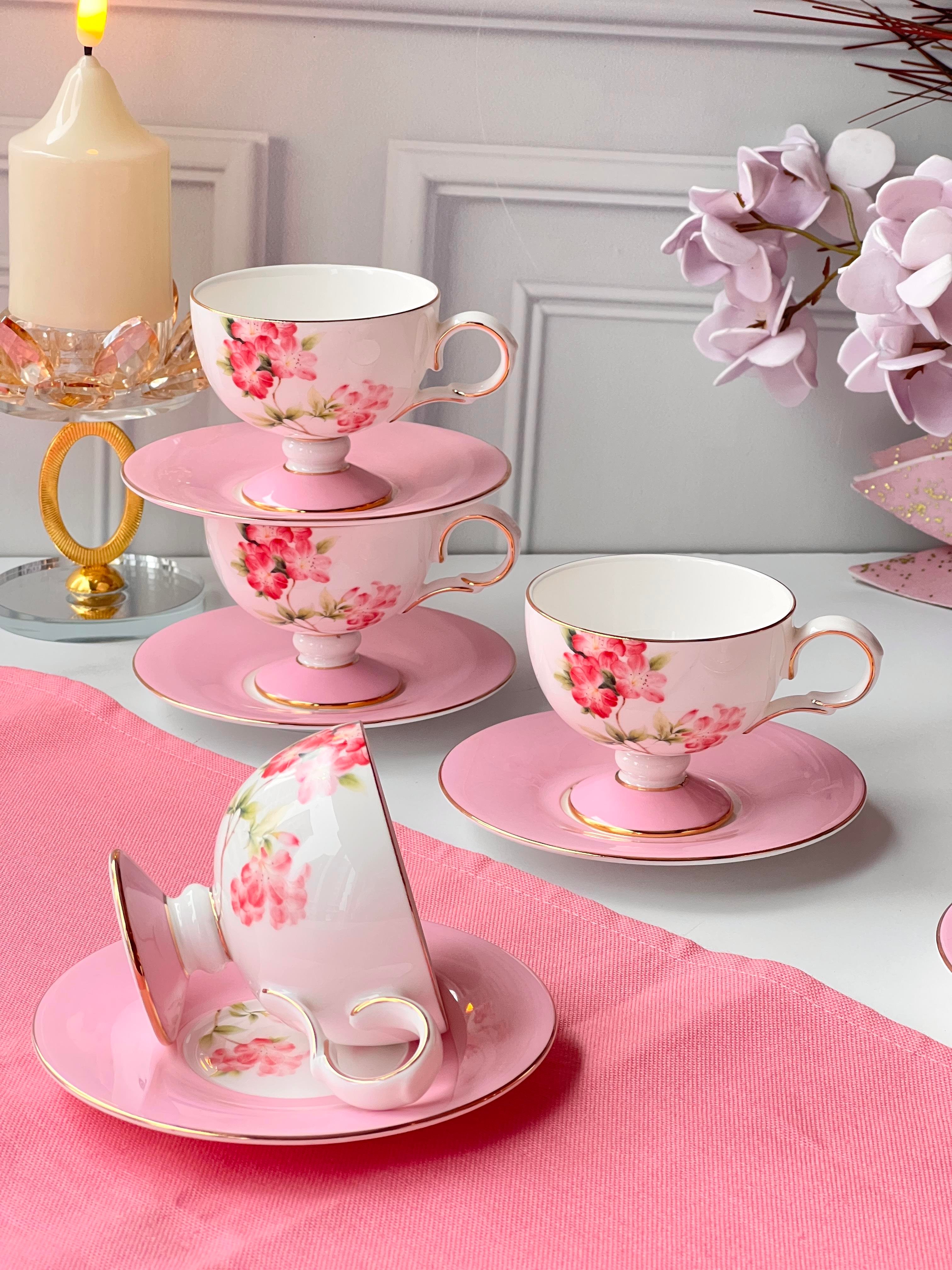 Türk Kahve Fincanı Blossom 6 Kişilik 12 Parça