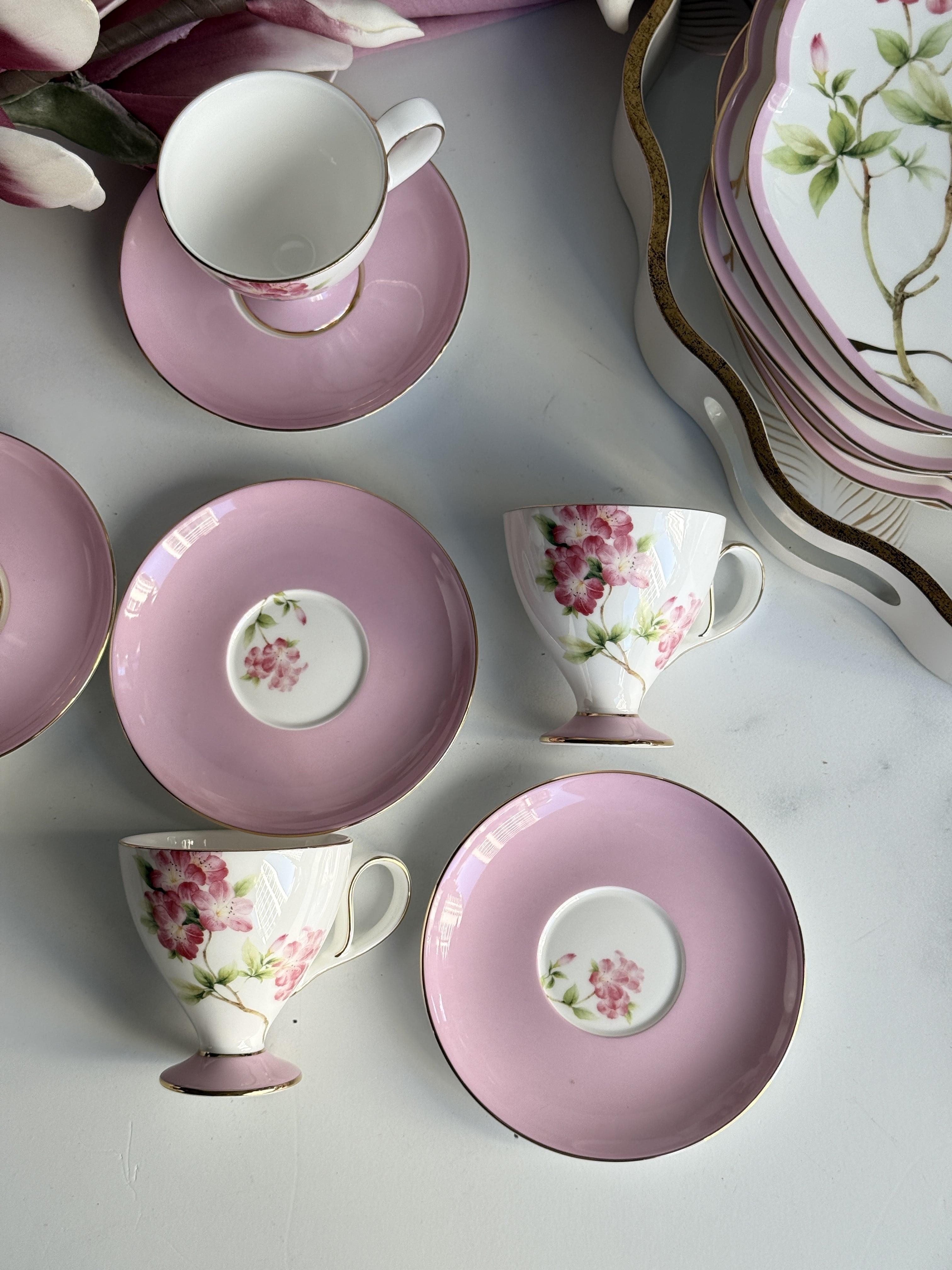 Türk Kahve Fincanı Veronica Blossom 6 Kişilik 12 Parça