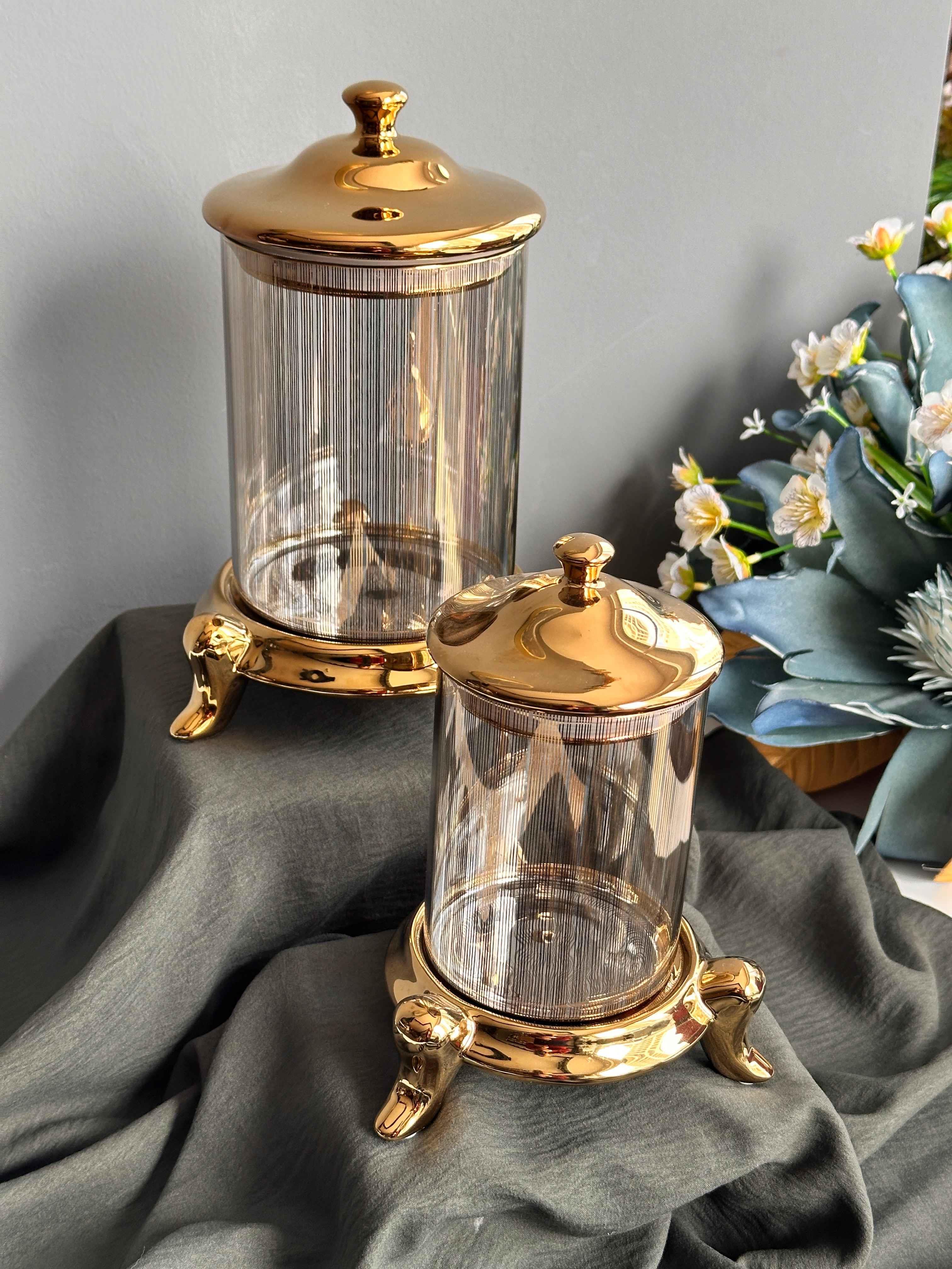 Vakum Kapaklı Kavanoz- Baharat  Set 2'Li GOLD