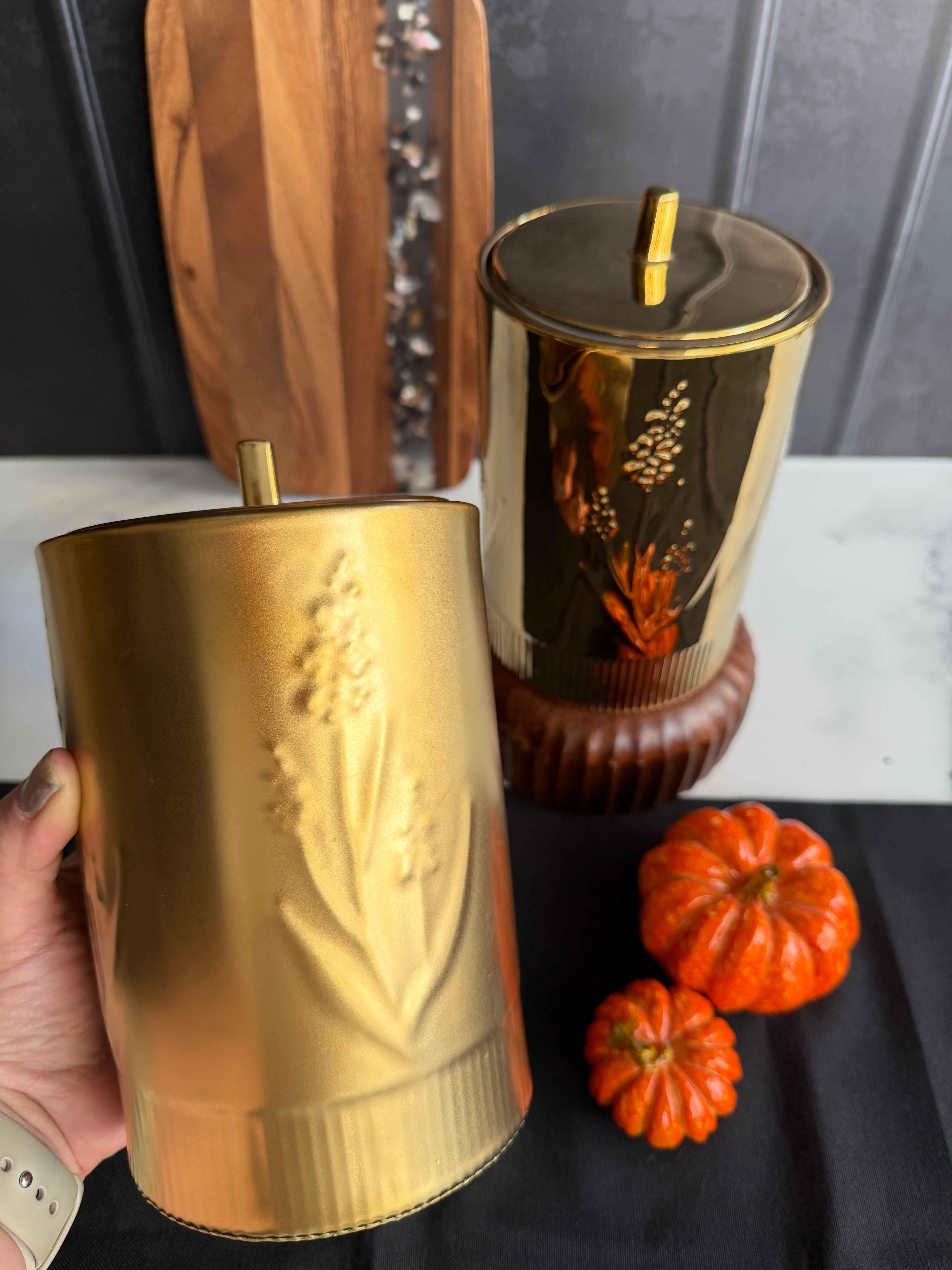 Vakum Kapaklı Kavanoz Seti Mikasa Moor Shiny Gold 1300ml