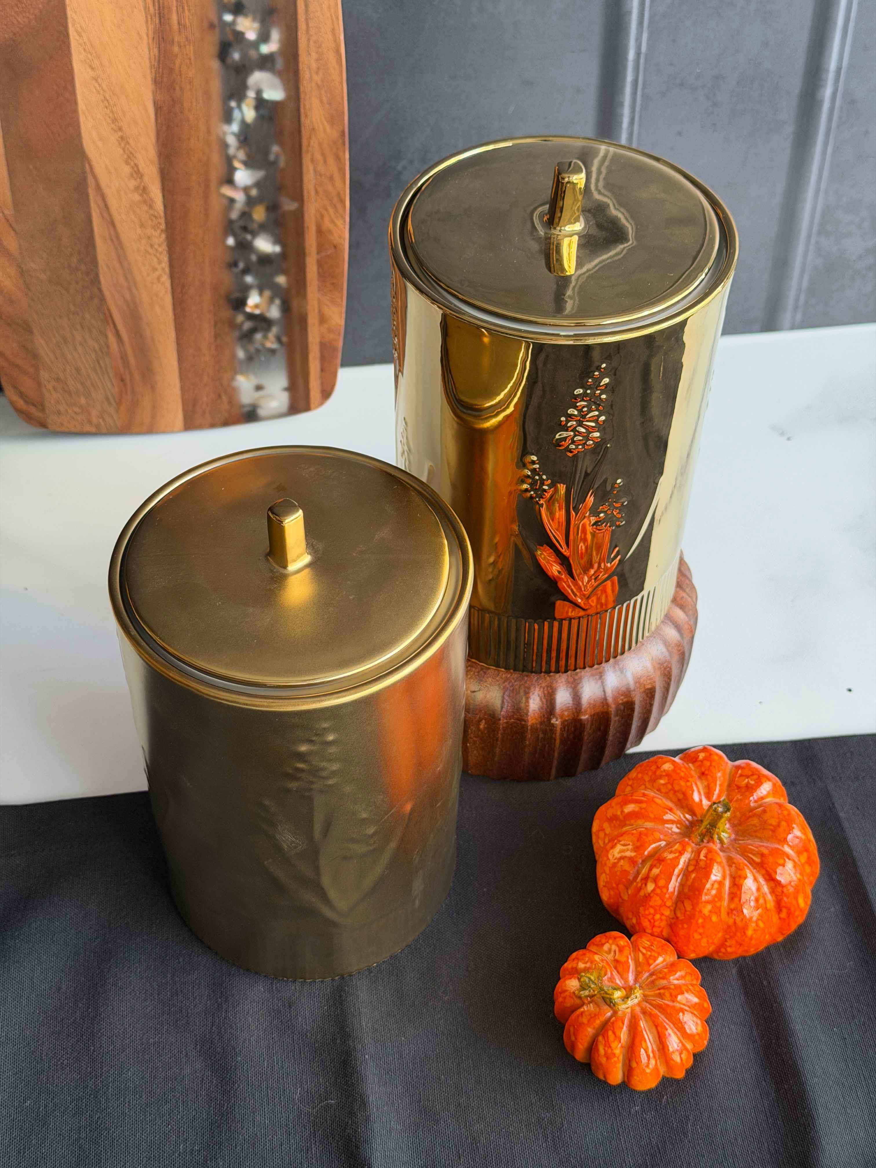 Vakum Kapaklı Kavanoz Seti Mikasa Moor Shiny Gold 1300ml