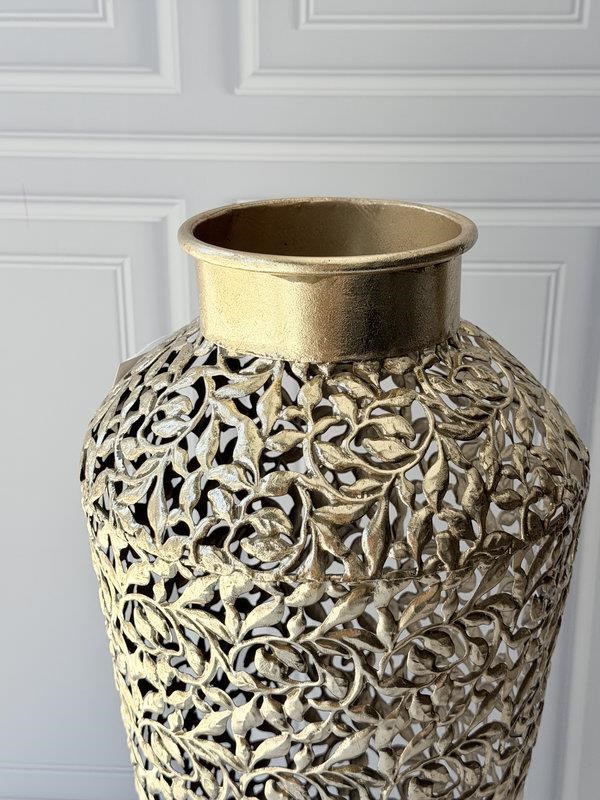 Vazo Eskitme Gold Detaylı Delikli Dekoratif 72cm