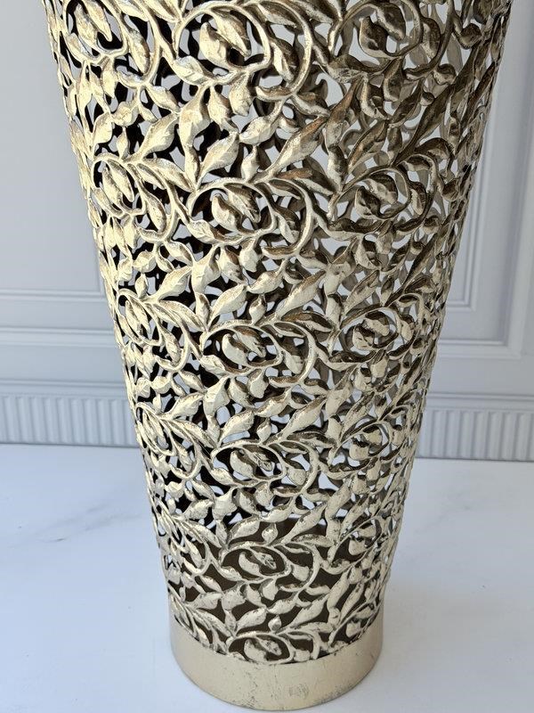 Vazo Eskitme Gold Detaylı Delikli Dekoratif 72cm