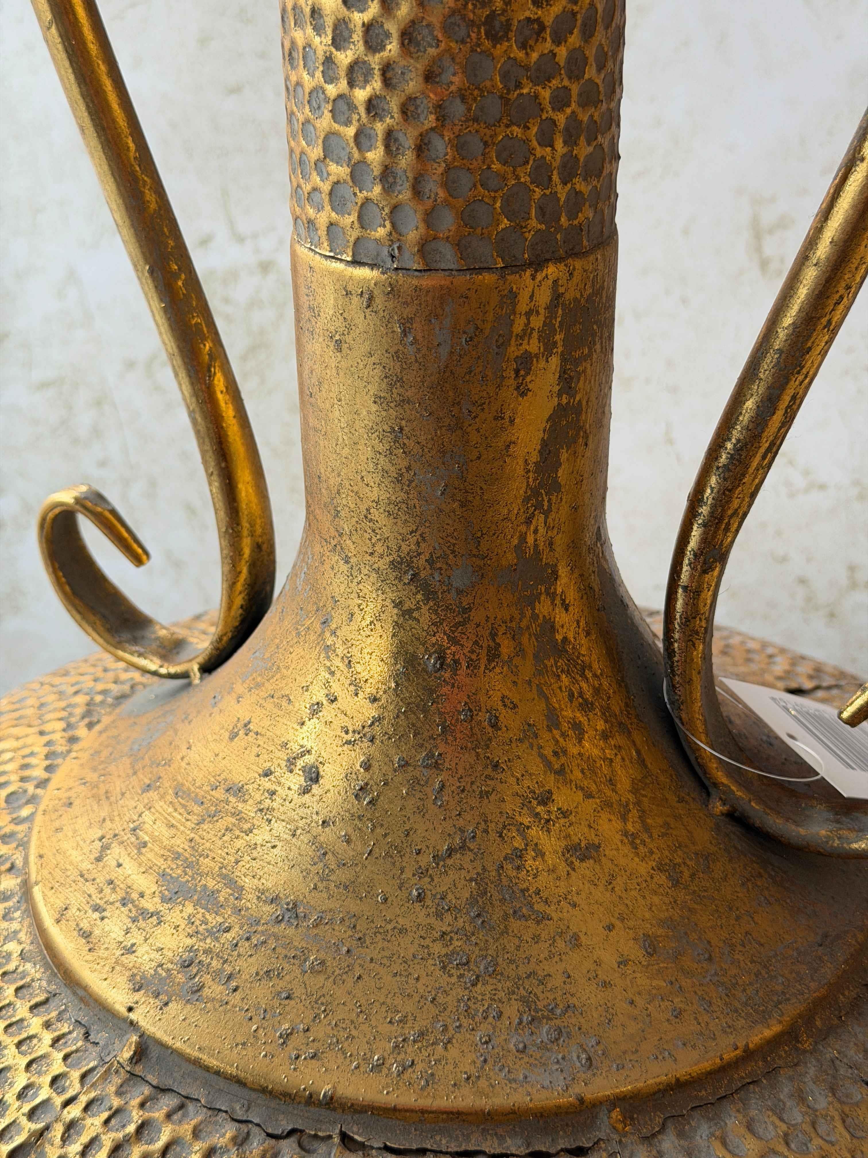 Vazo Kulplu Eskitme Metal Gold Detaylı Dekoratif 74cm