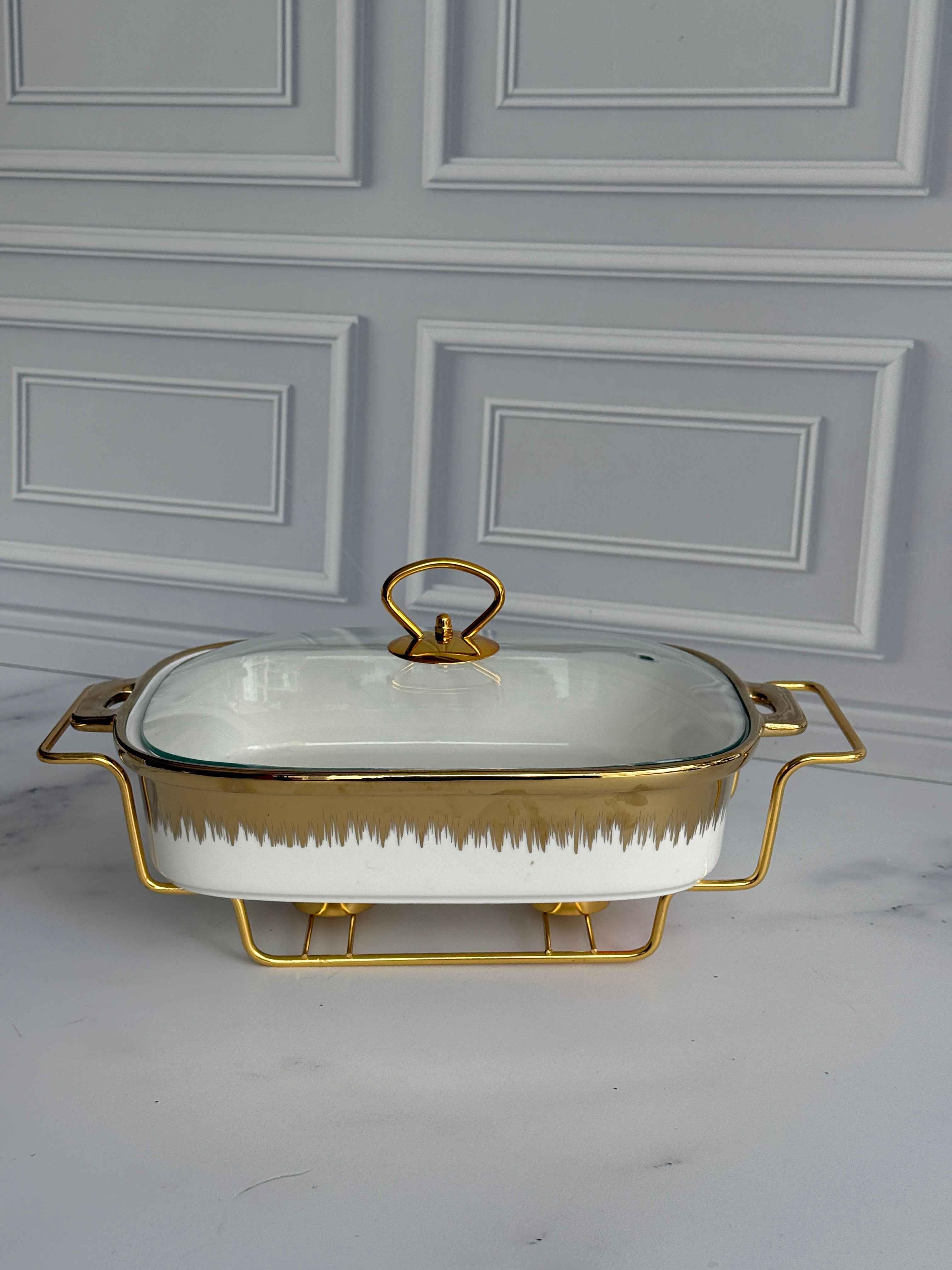 White Gold Isıtıcılı Dikdörtgen Tencere 32cm