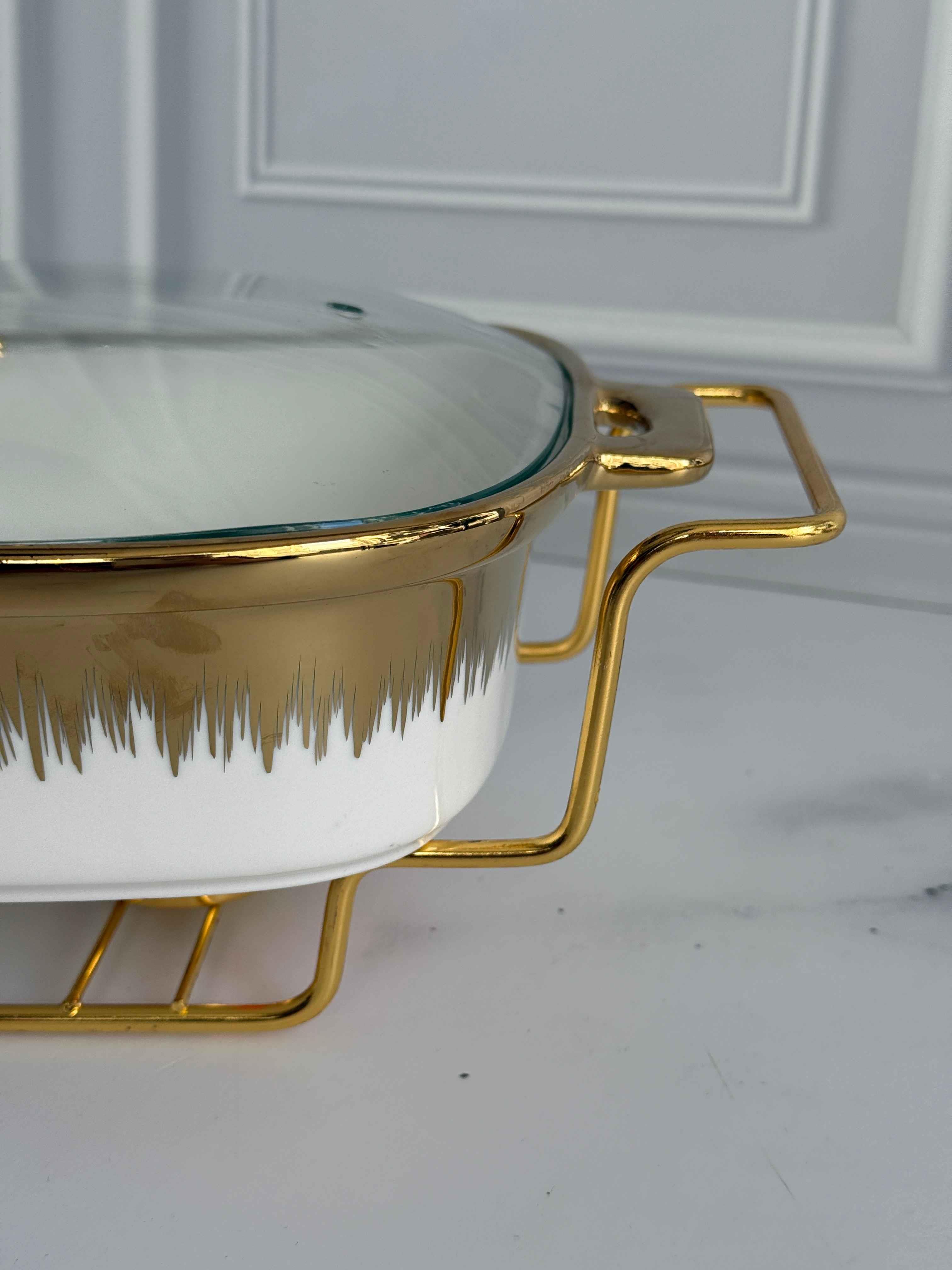 White Gold Isıtıcılı Dikdörtgen Tencere 32cm