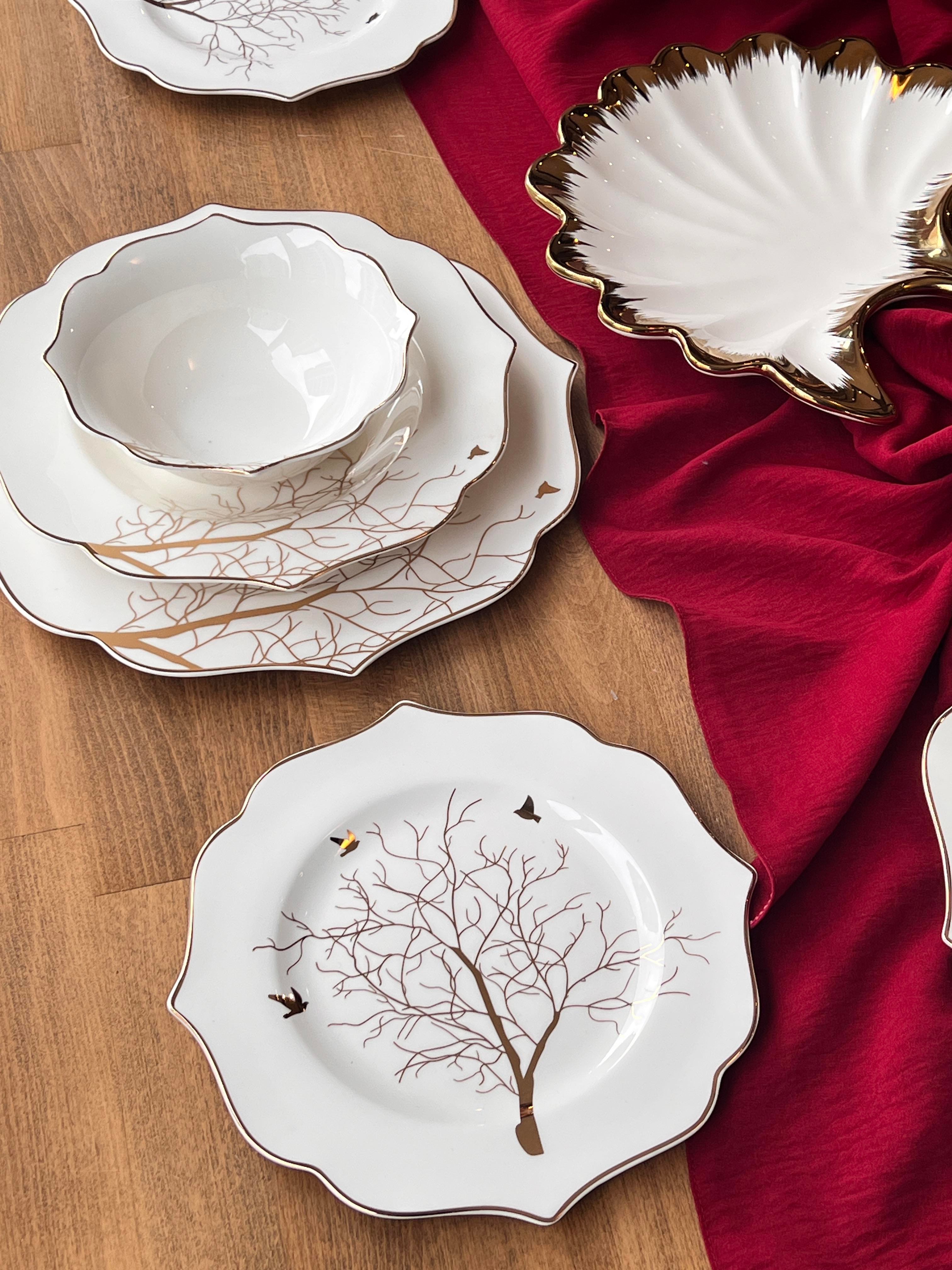 Yemek Takımı  Arbol Bird 34 Parça 6 Kişilik