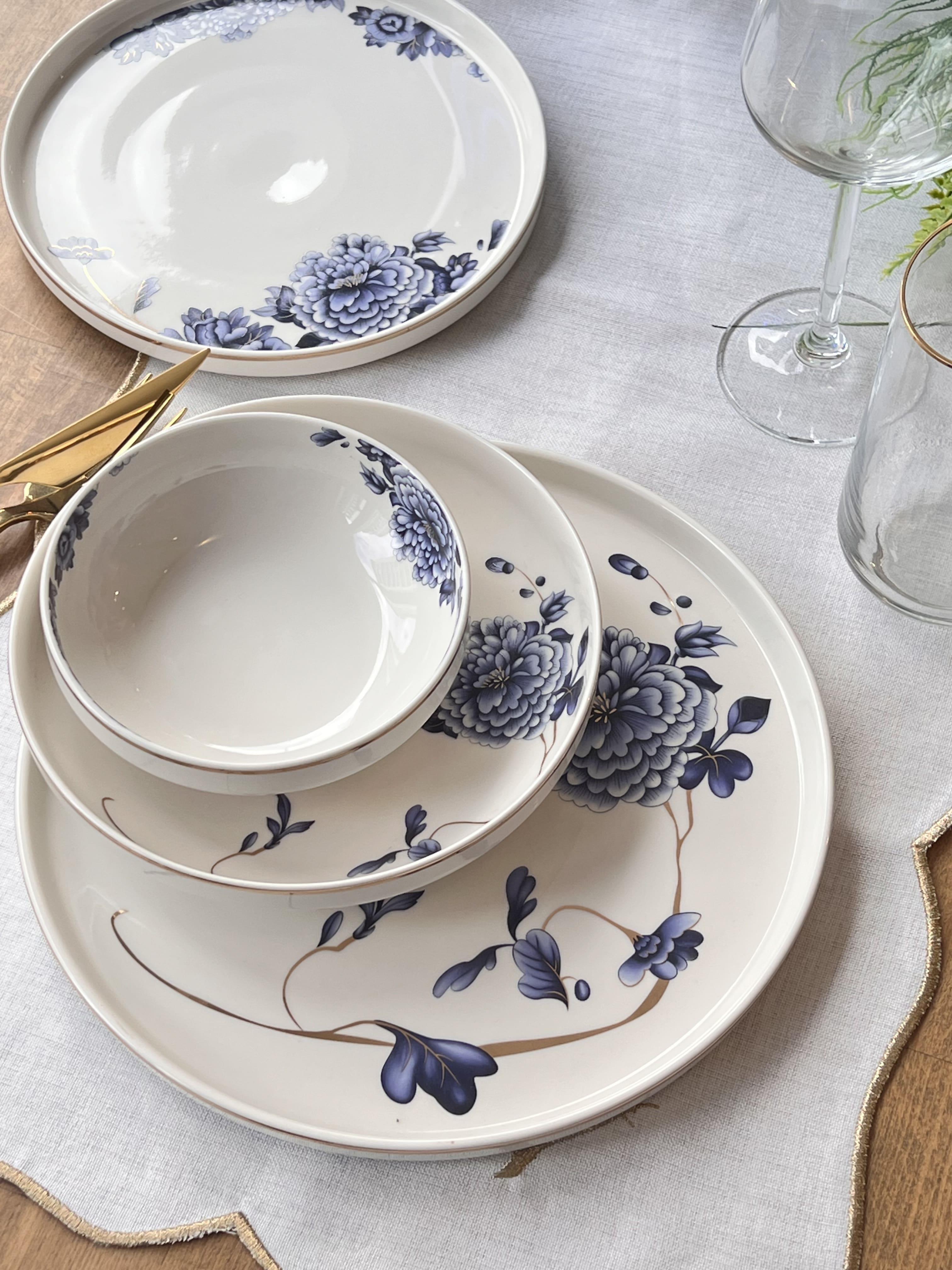 Yemek Takımı Blue Blanch 24 Parça 6 kişilik