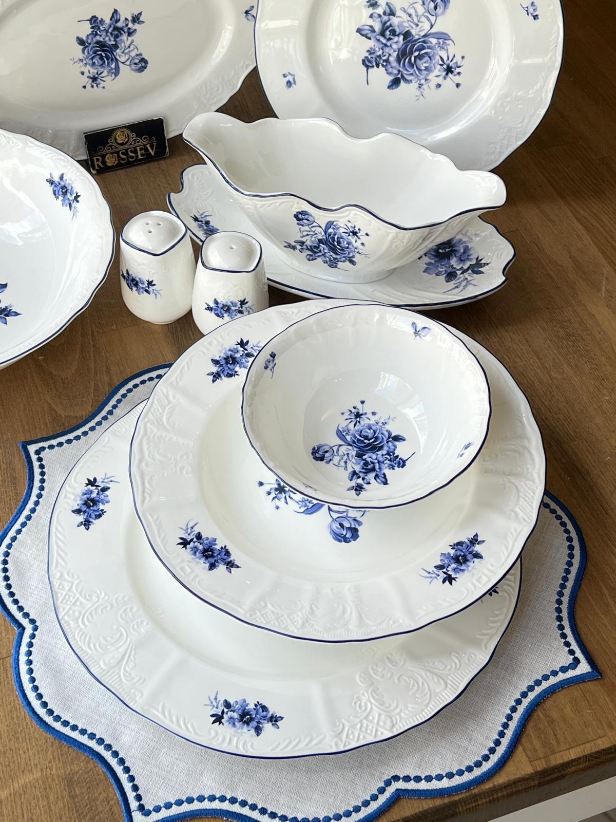 Yemek Takımı Blue Garden 62 Parça 12 Kişilik