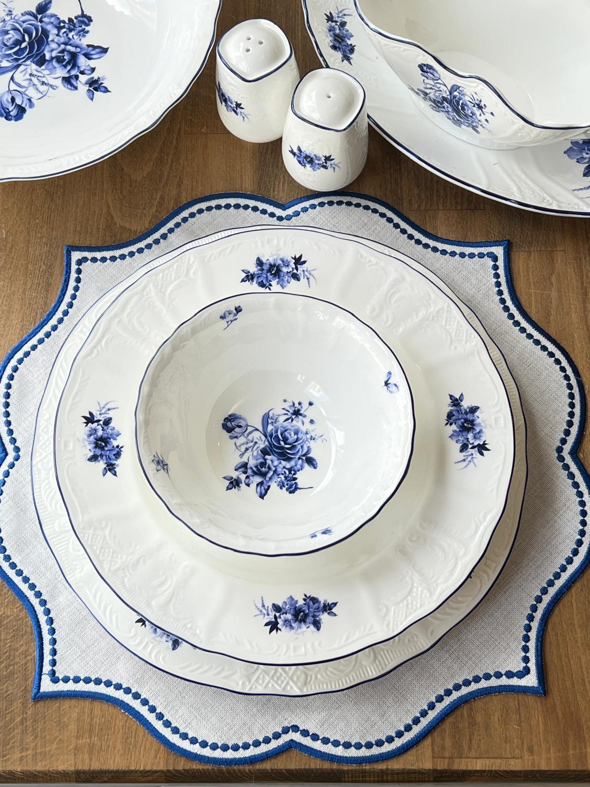 Yemek Takımı Blue Garden 62 Parça 12 Kişilik