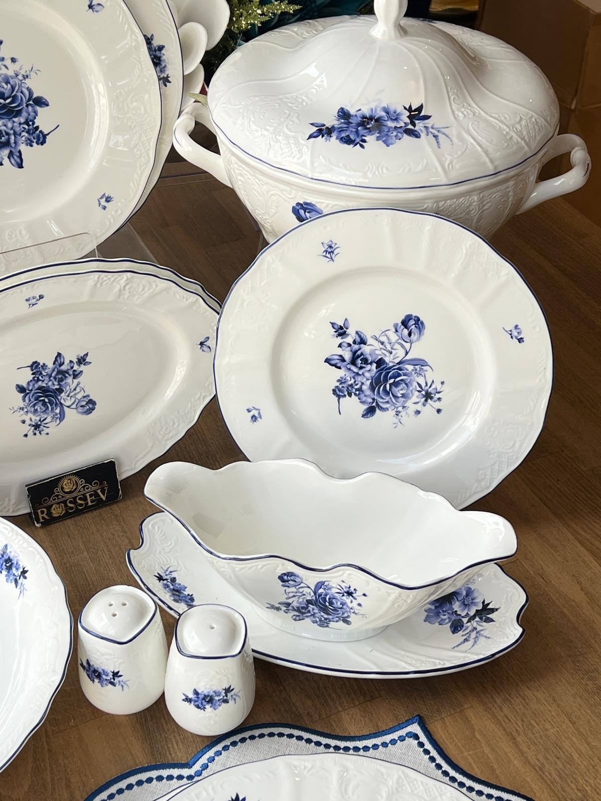 Yemek Takımı Blue Garden 62 Parça 12 Kişilik