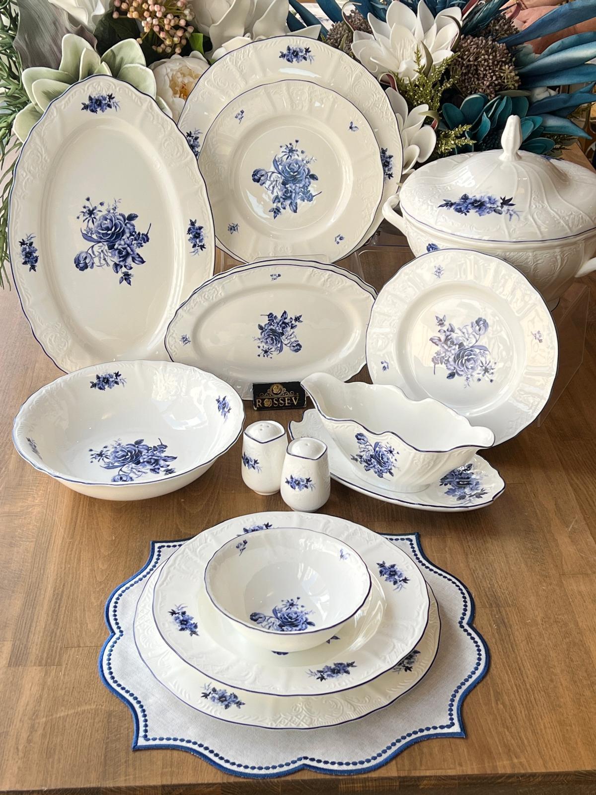 Yemek Takımı Blue Garden 62 Parça 12 Kişilik