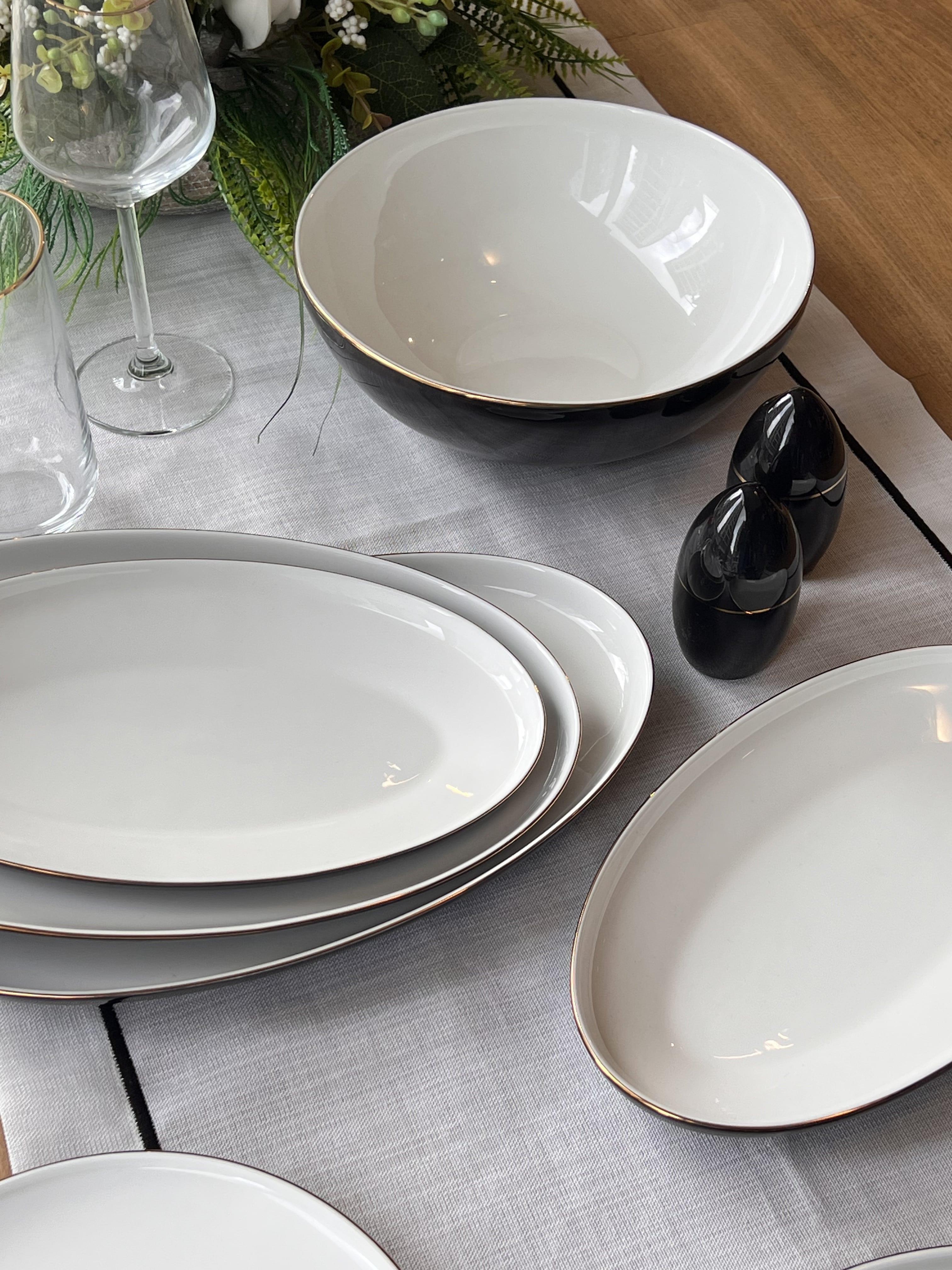 Yemek Takımı Modern Black 31 Parça 6 Kişilik