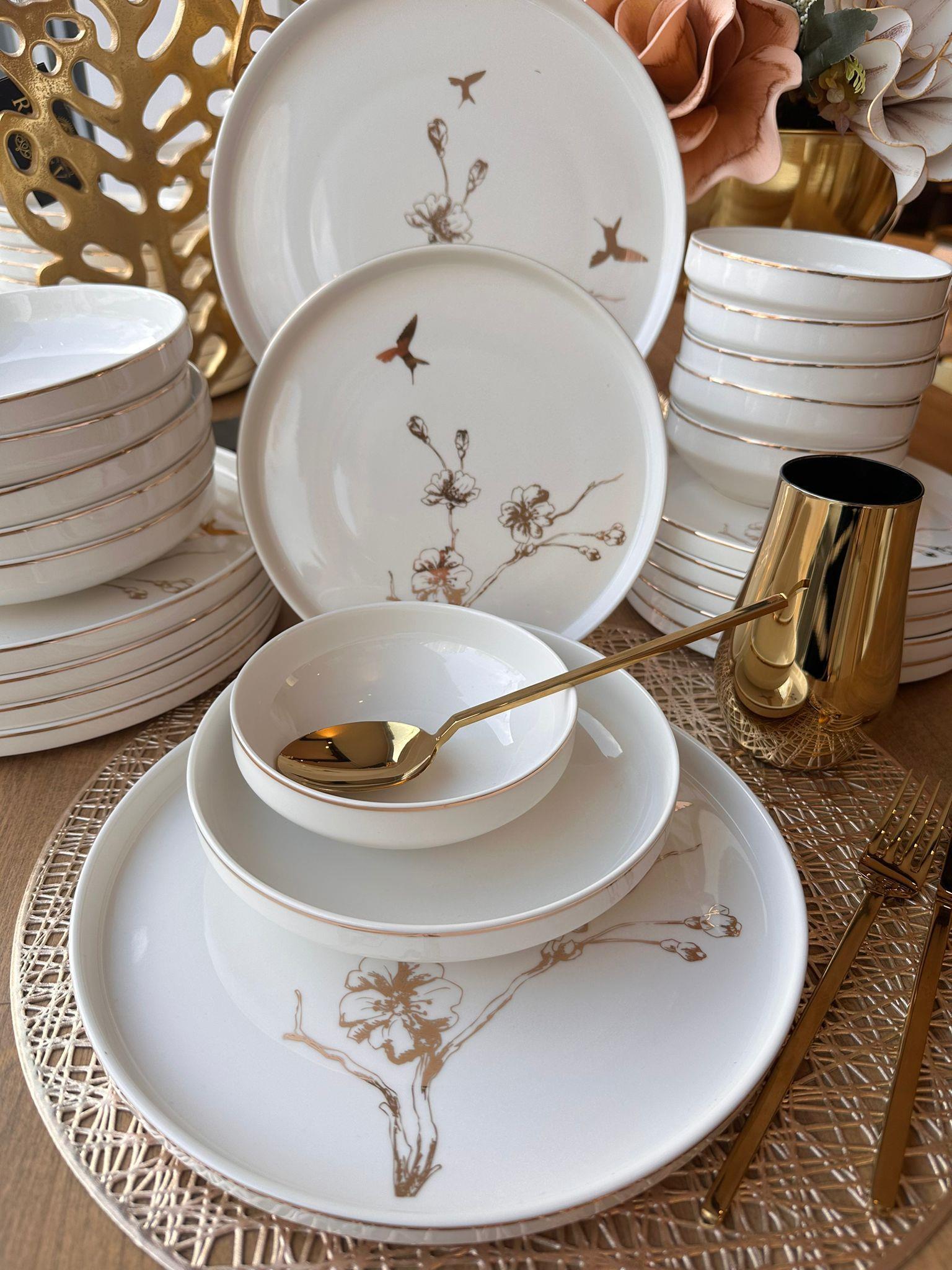 Yemek Takımı Modern Cherry 24 Parça 6 Kişilik