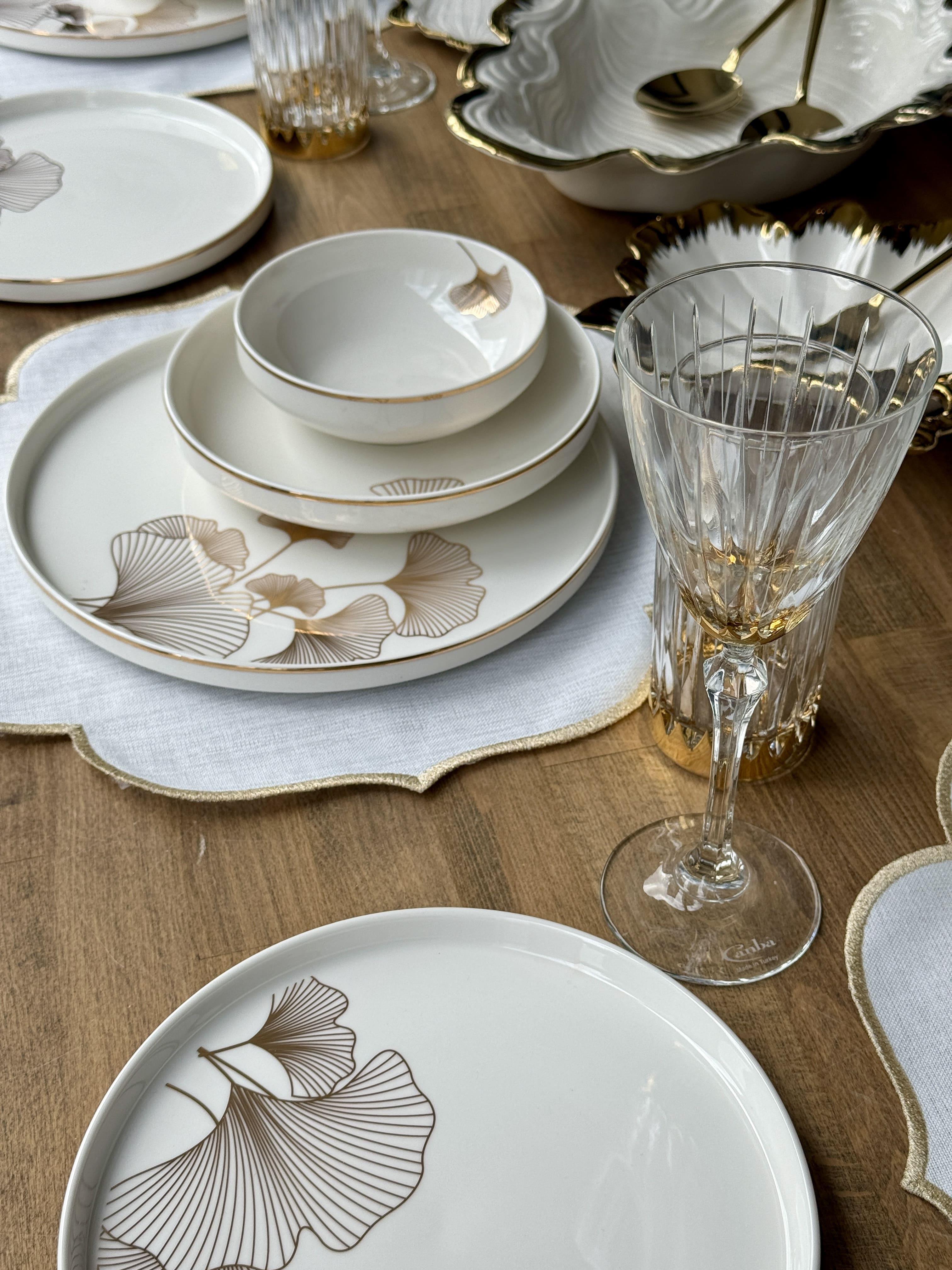 Yemek Takımı Modern Ginkgo 53 Parça 6 Kişilik 