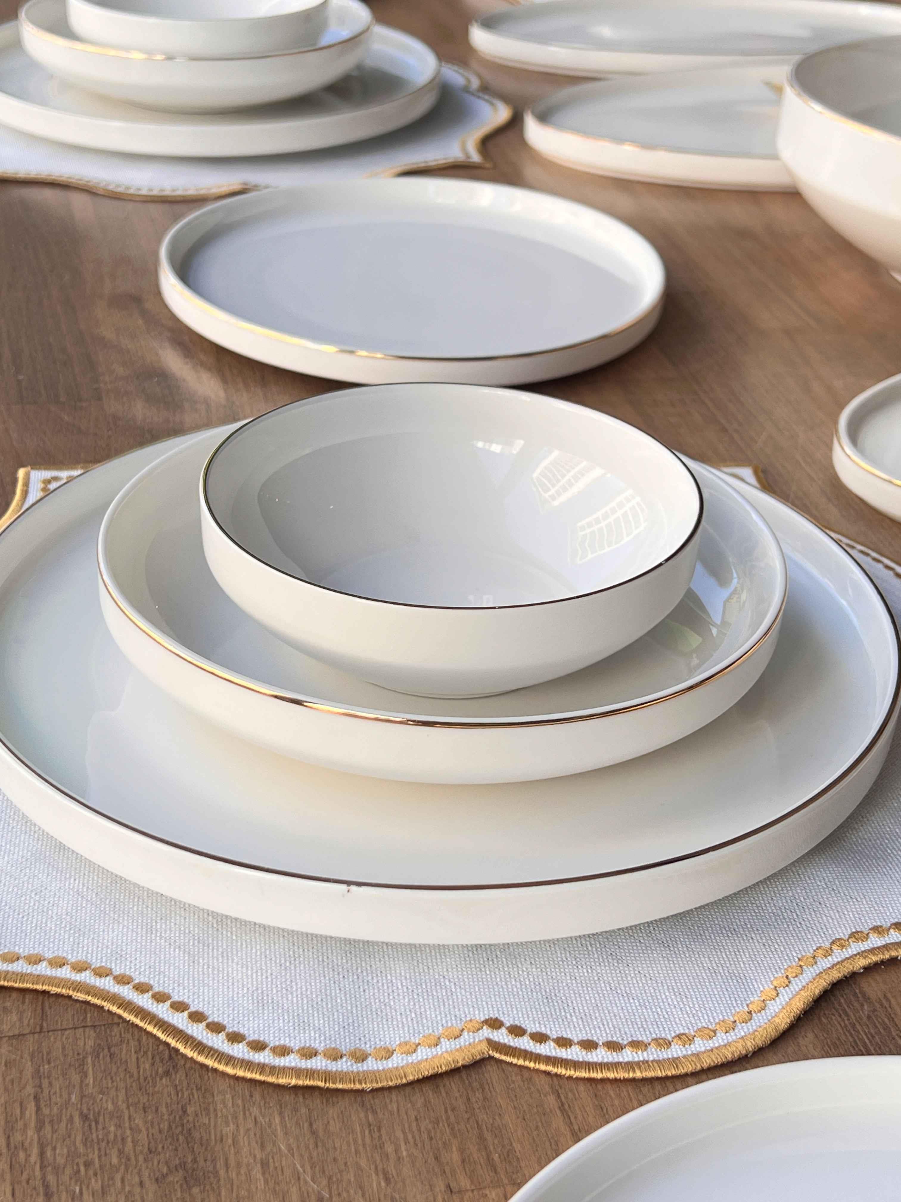 Yemek Takımı Modern Gold 40 Parça 6 Kişilik
