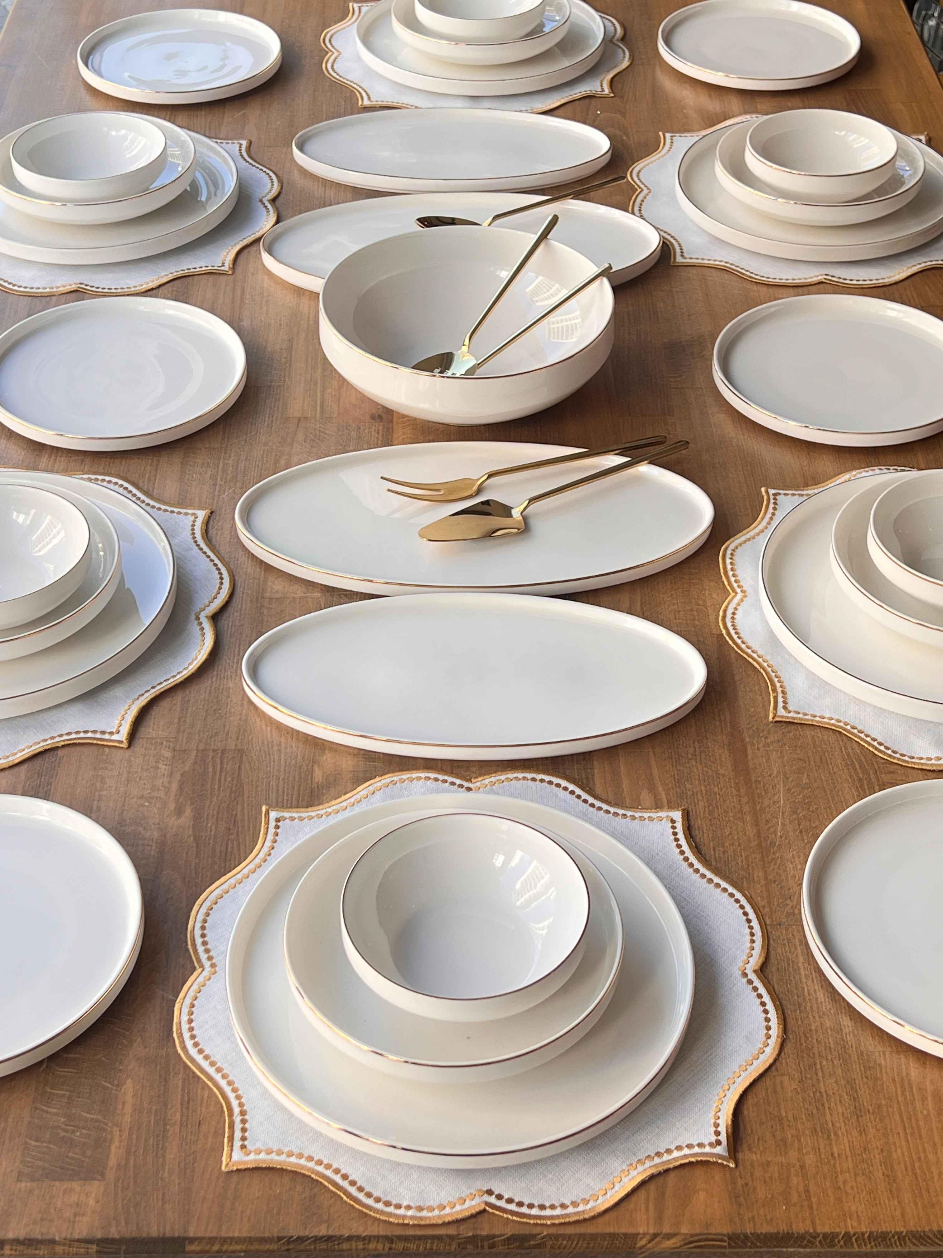 Yemek Takımı Modern Gold 40 Parça 6 Kişilik