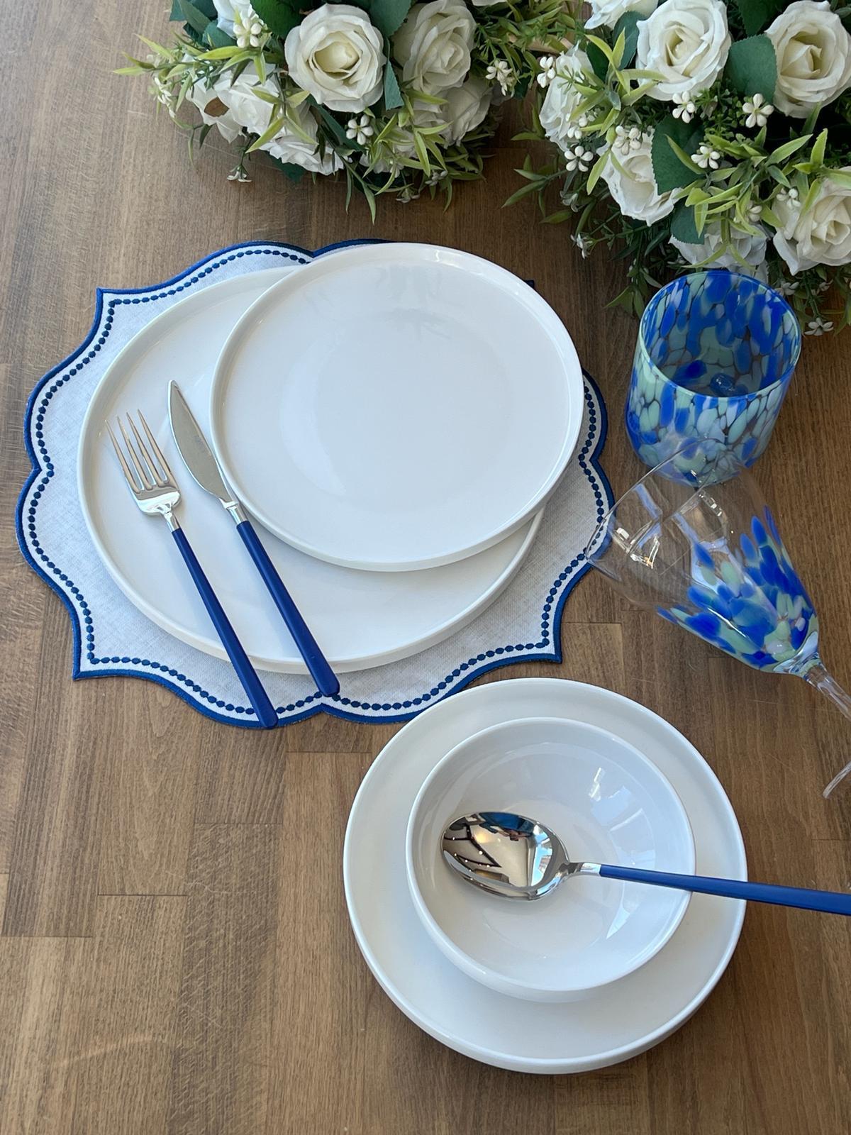 Yemek Takımı Modern Sade 24 Parça 6 Kişilik