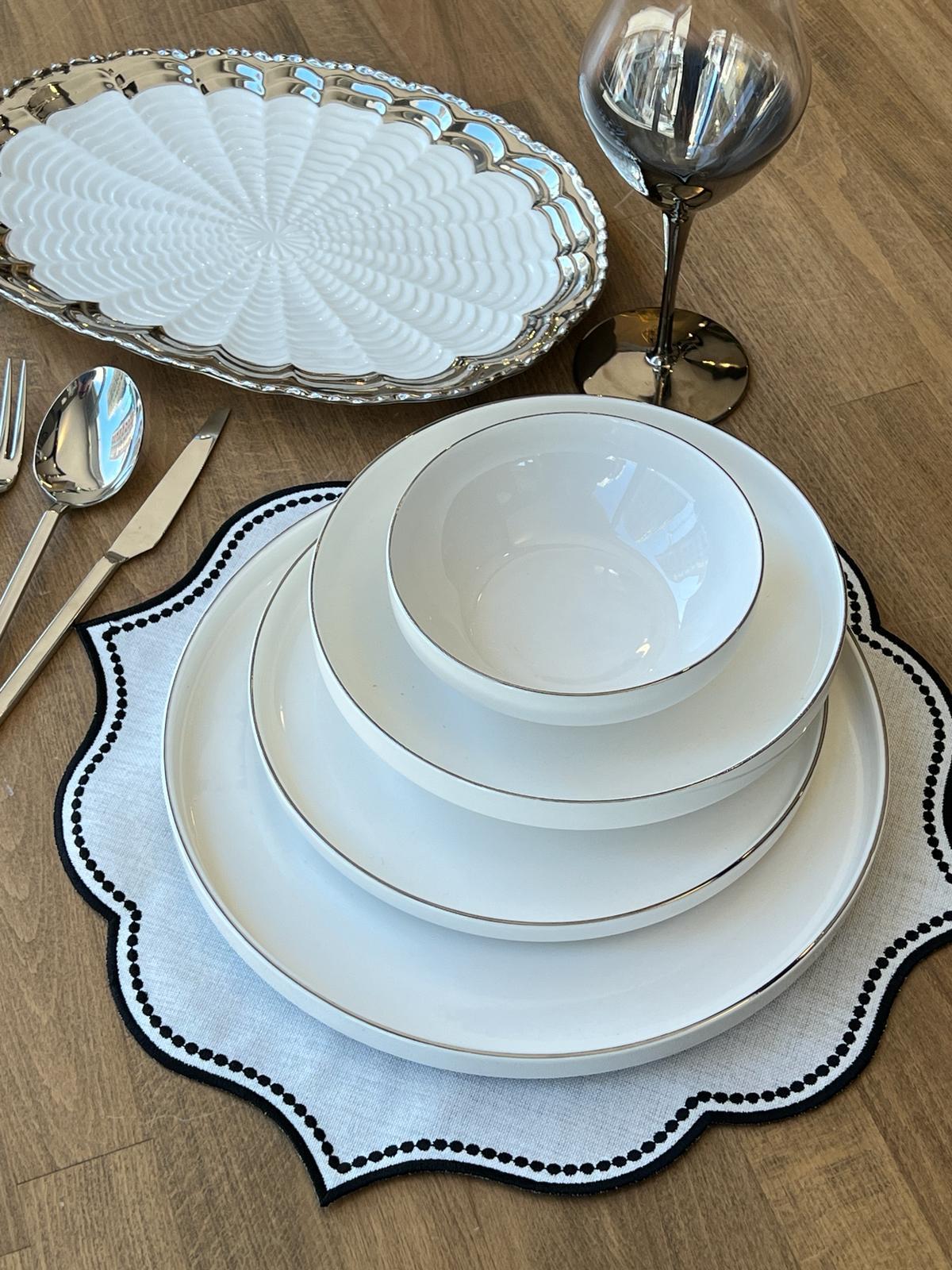 Yemek Takımı Modern Silver 24 Parça 6 Kişilik