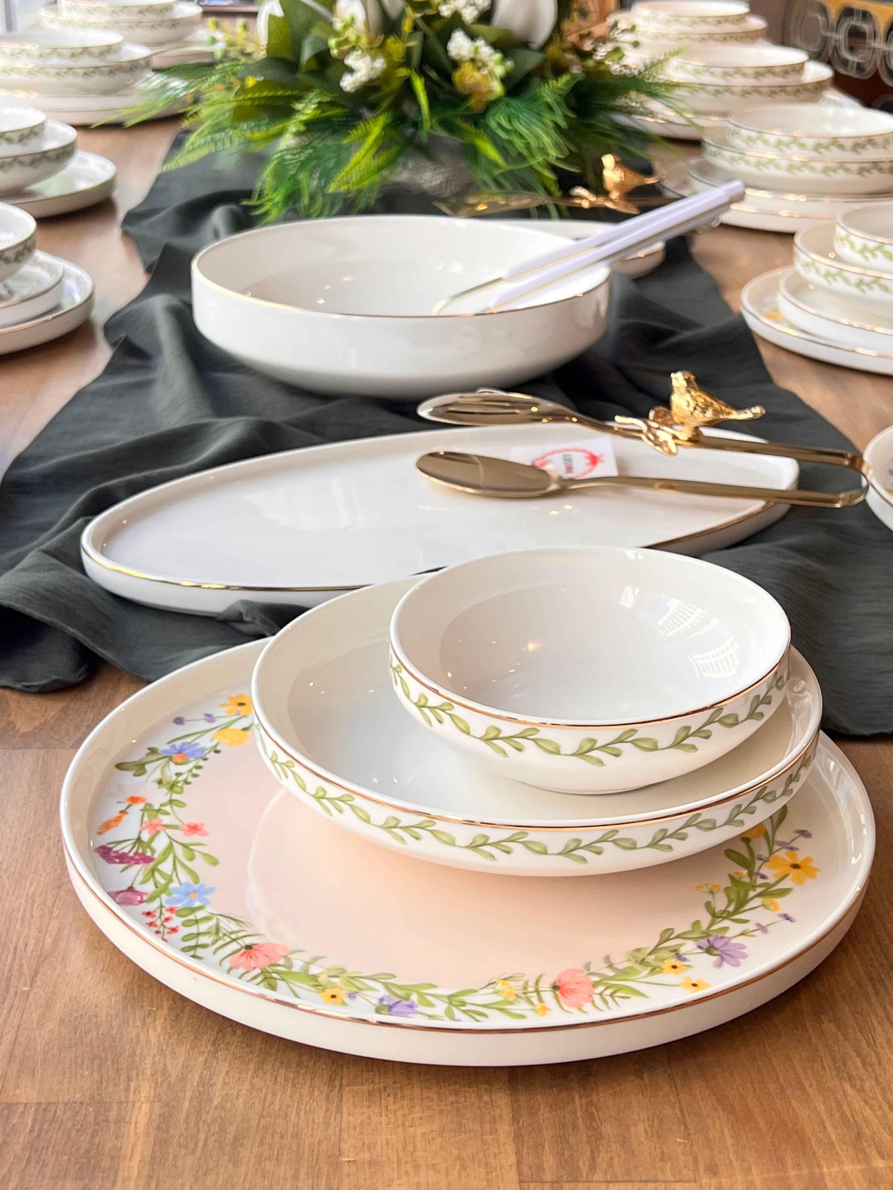 Yemek Takımı Modern Spring 59 Parça 12 Kişilik