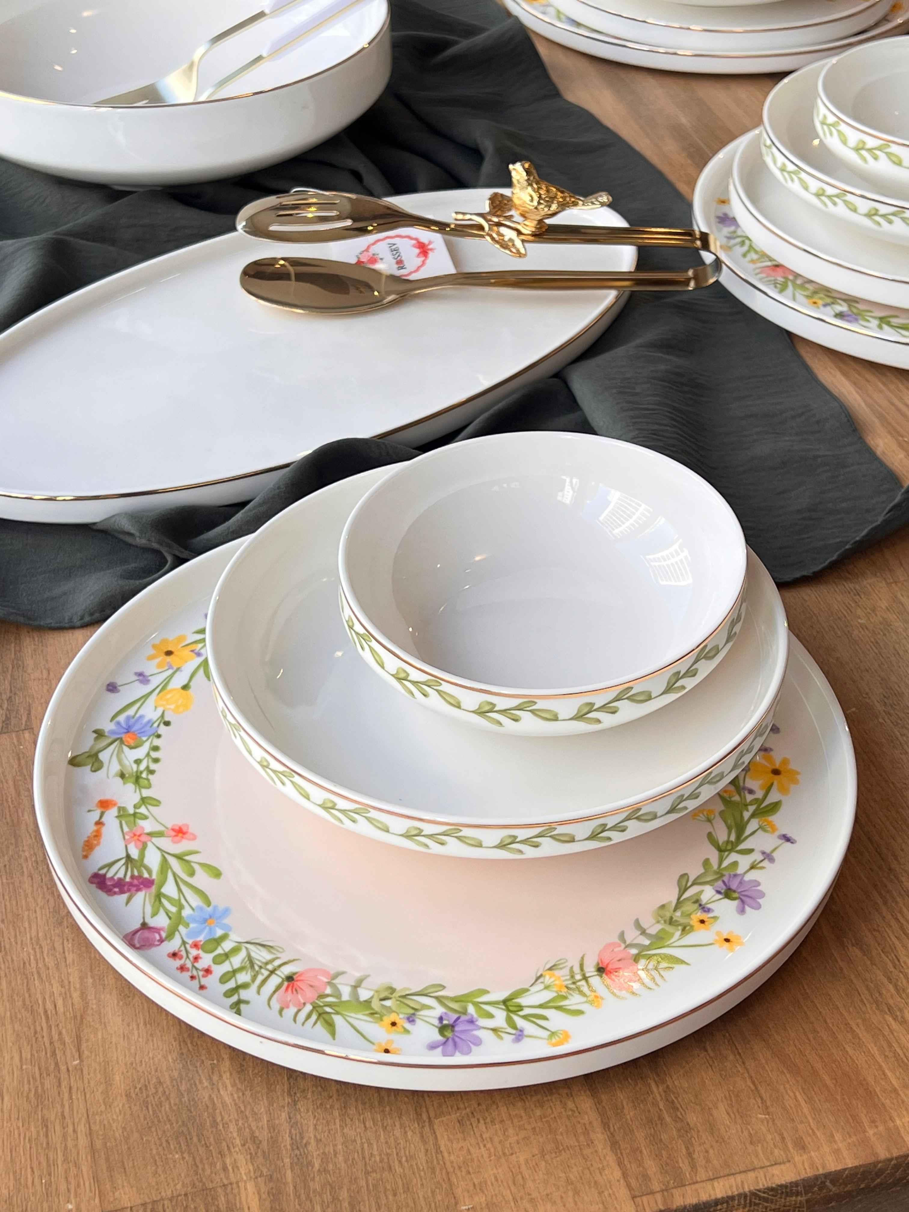 Yemek Takımı Modern Spring 59 Parça 12 Kişilik