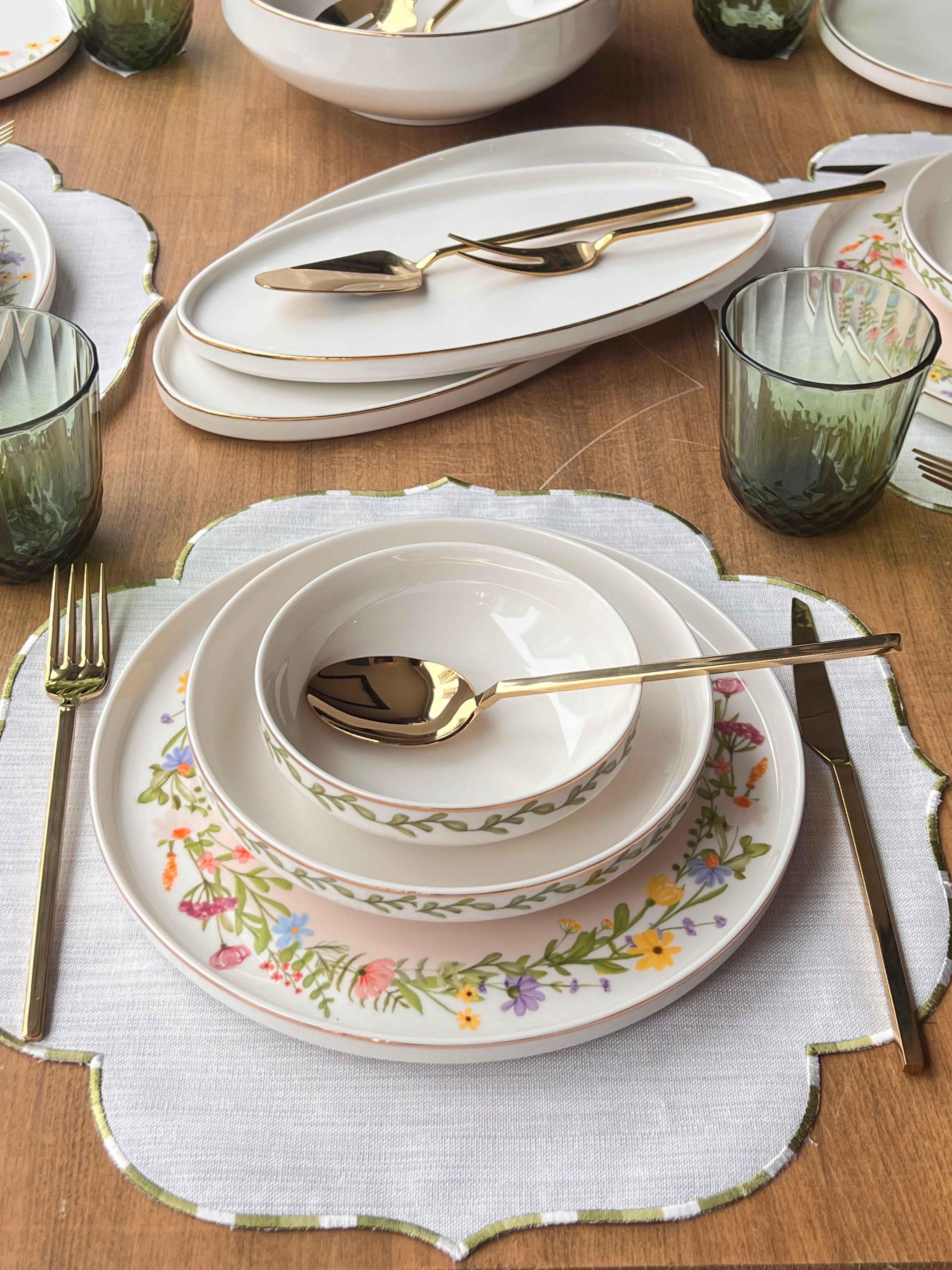 Yemek Takımı Modern Spring 88 Parça 6 Kişilik