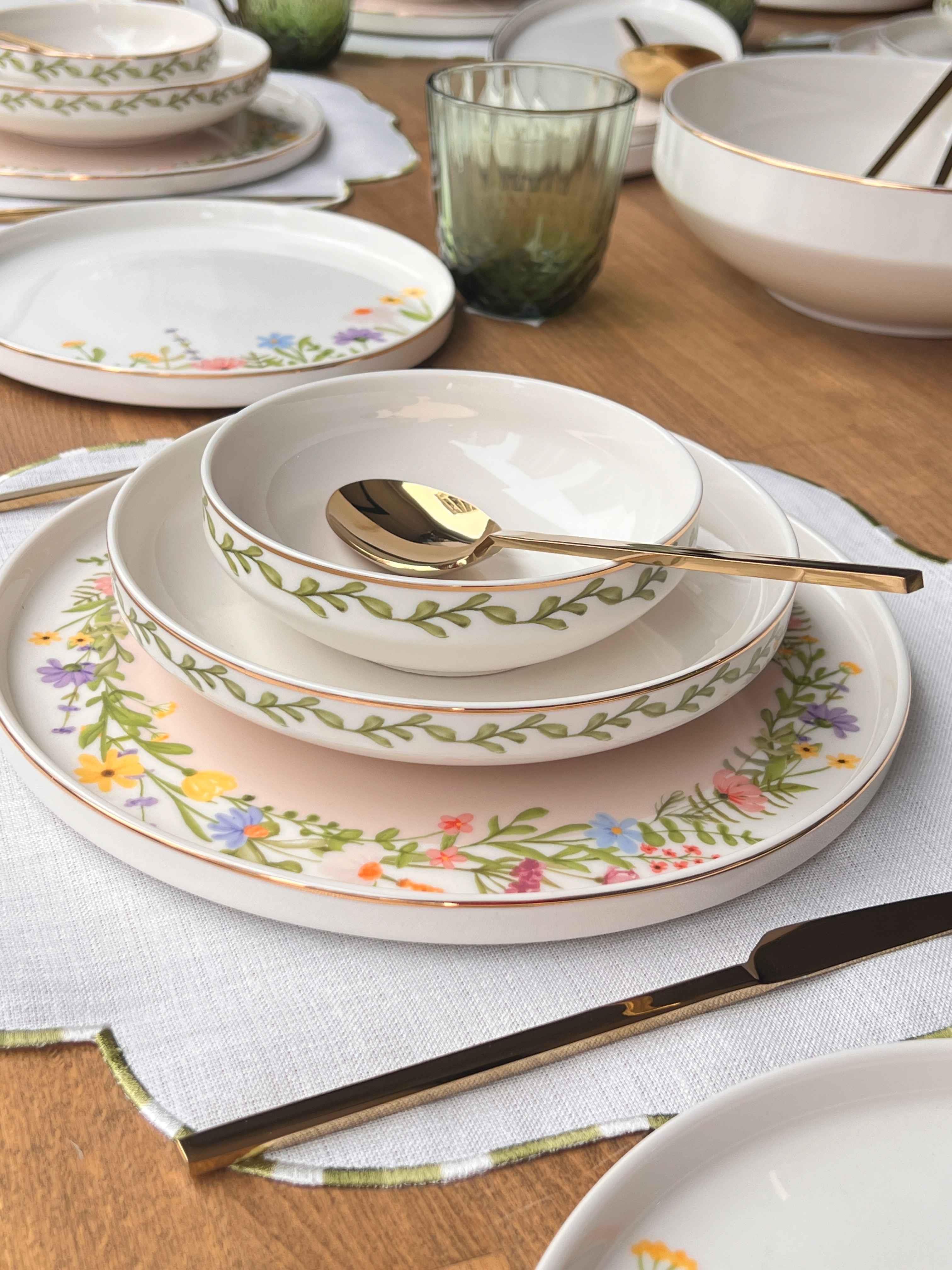 Yemek Takımı Modern Spring 88 Parça 6 Kişilik