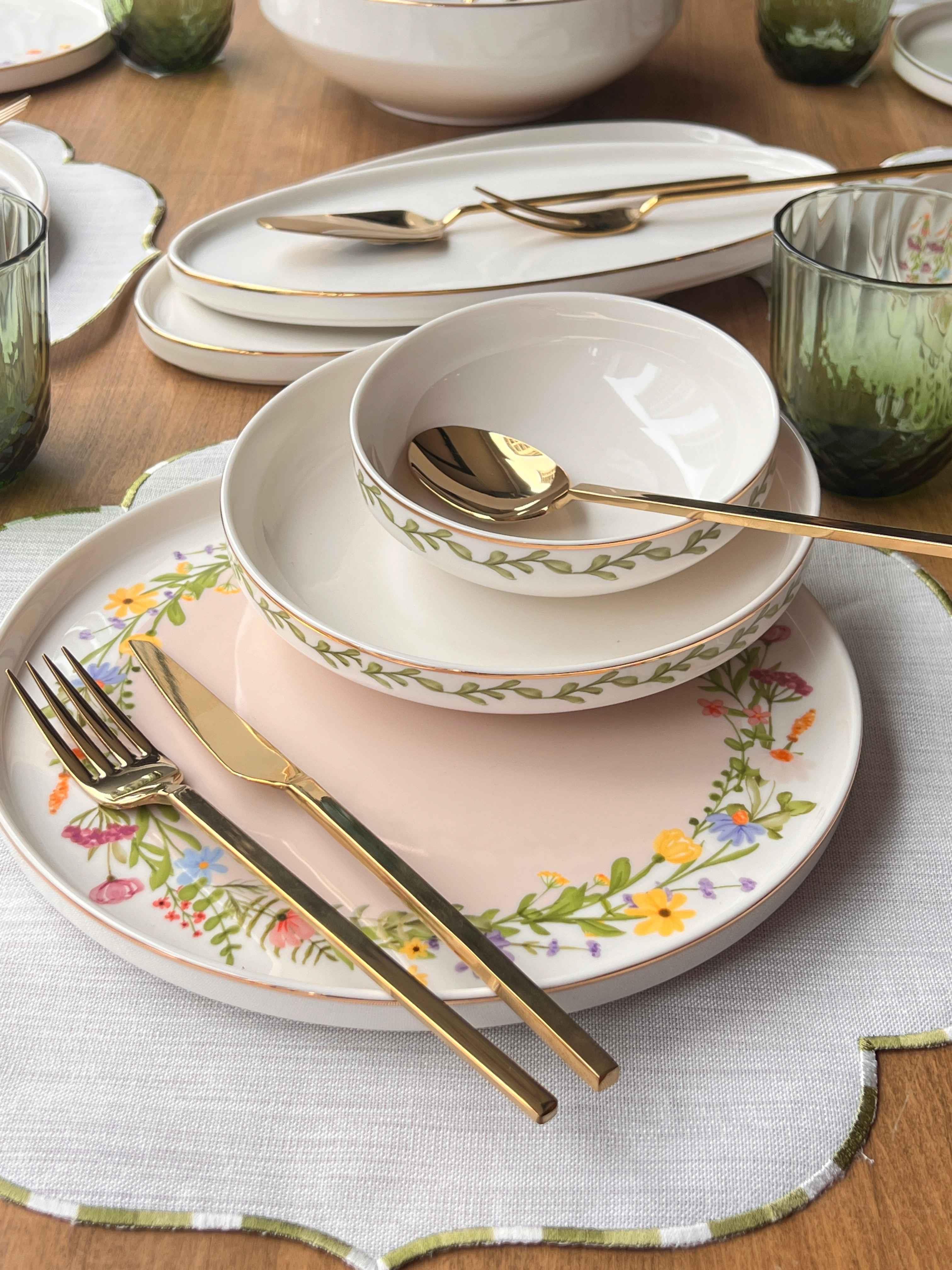 Yemek Takımı Modern Spring 88 Parça 6 Kişilik