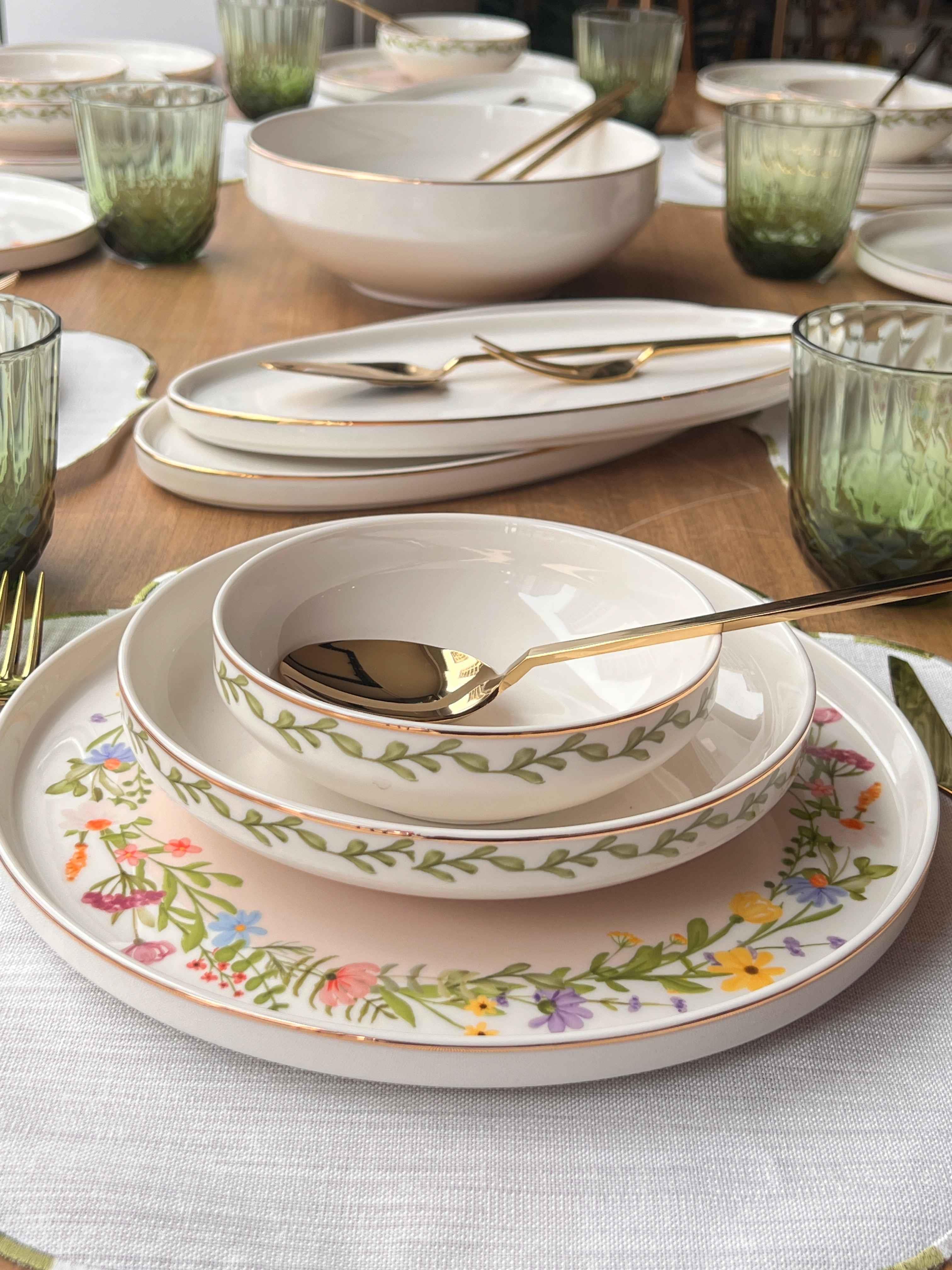 Yemek Takımı Modern Spring 88 Parça 6 Kişilik