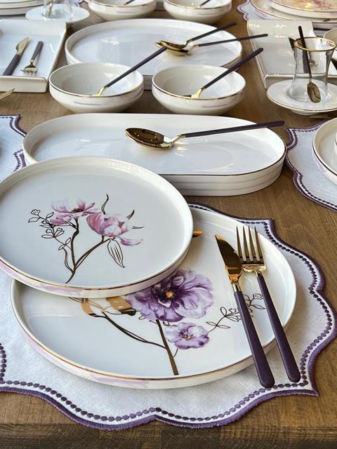 Yemek Takımı Modern Violet 83 Parça 6 Kişilik