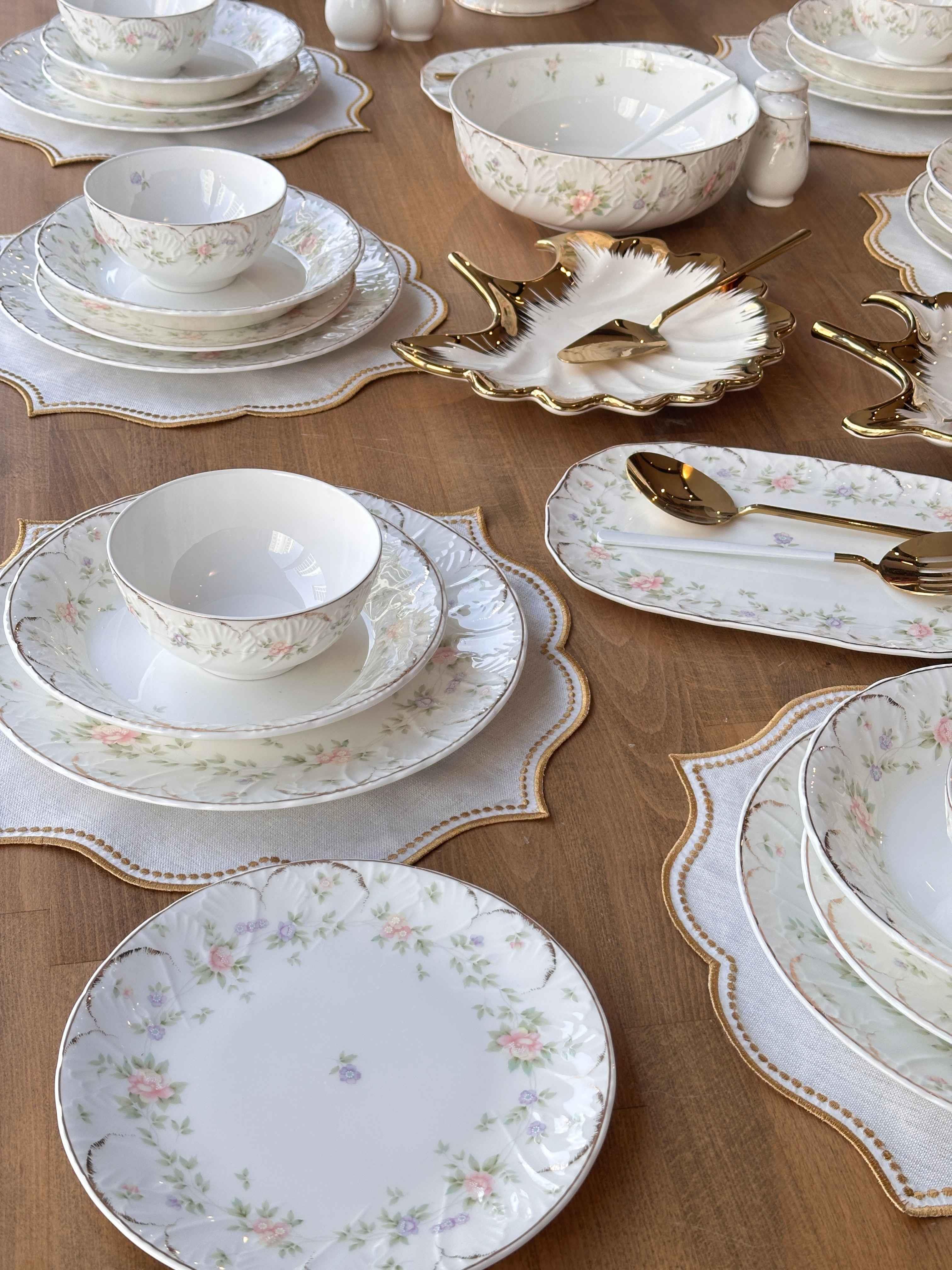 Yemek Takımı Tıffany Flowers 84 Parça 12 Kişilik