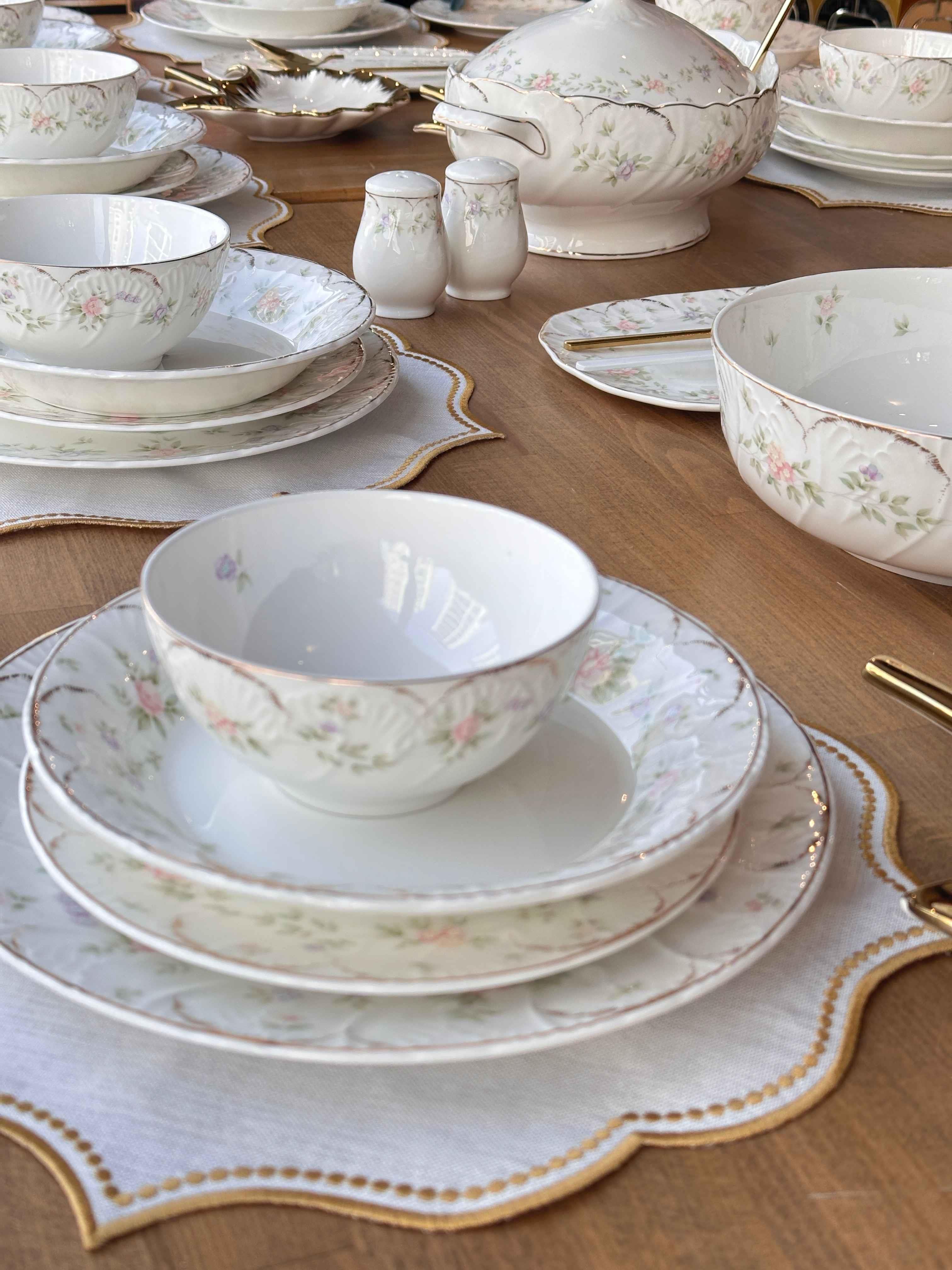 Yemek Takımı Tıffany Flowers 84 Parça 12 Kişilik