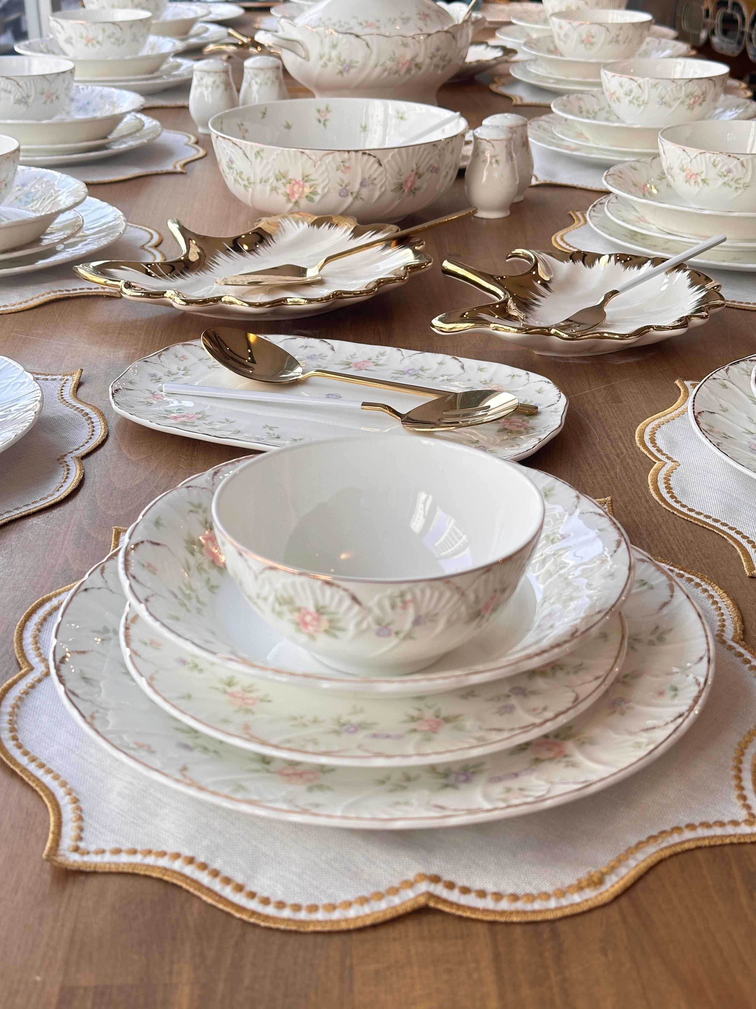 Yemek Takımı Tıffany Flowers 84 Parça 12 Kişilik