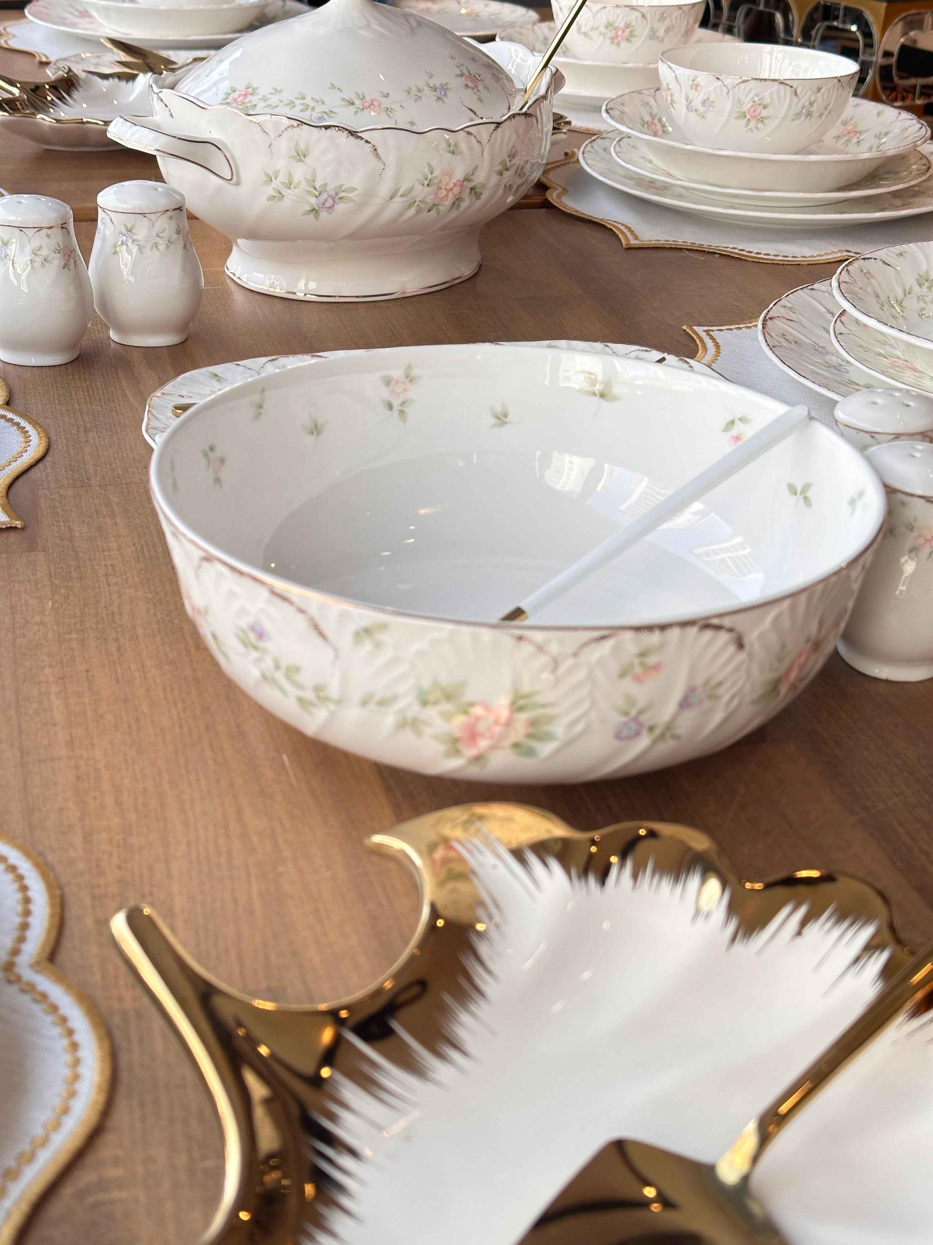 Yemek Takımı Tıffany Flowers 84 Parça 12 Kişilik