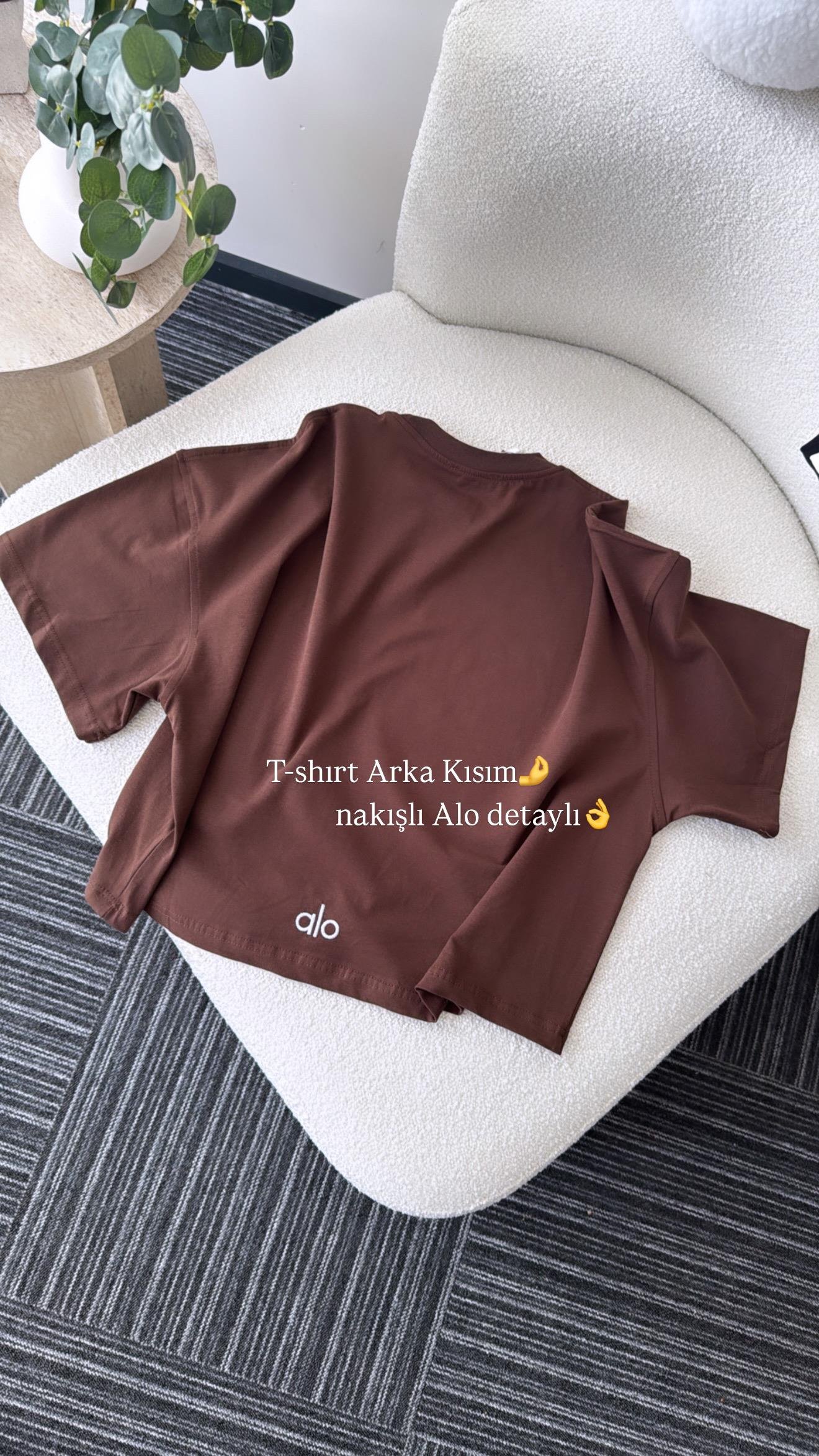 Alo t-shırt (kahverengi)