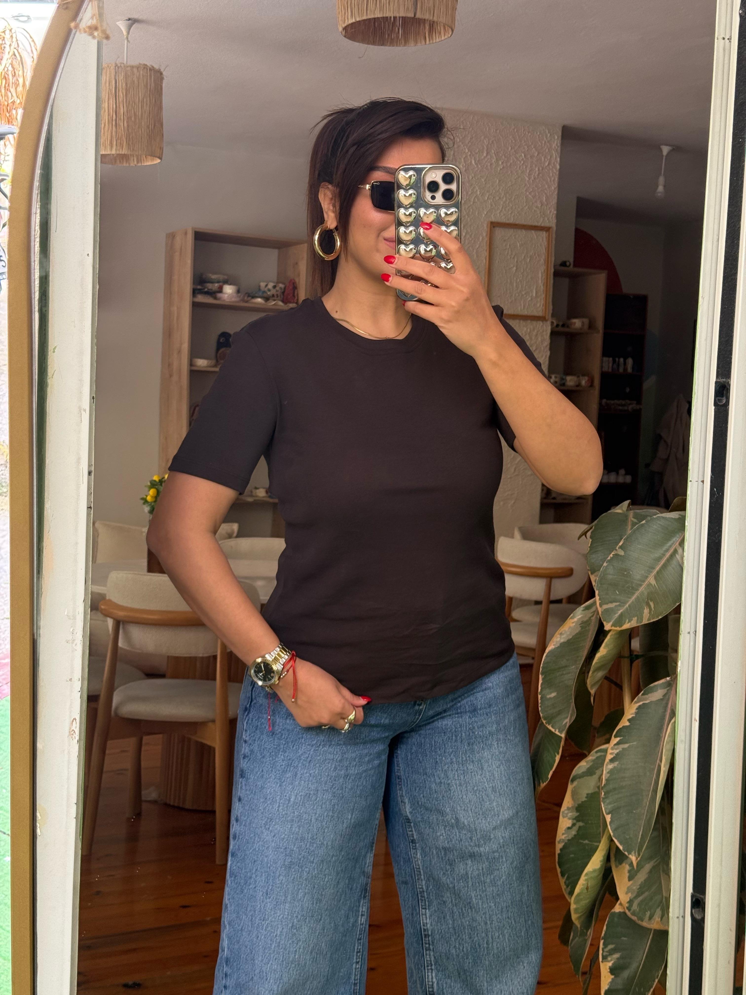 Basic T-shirt Kahverengi