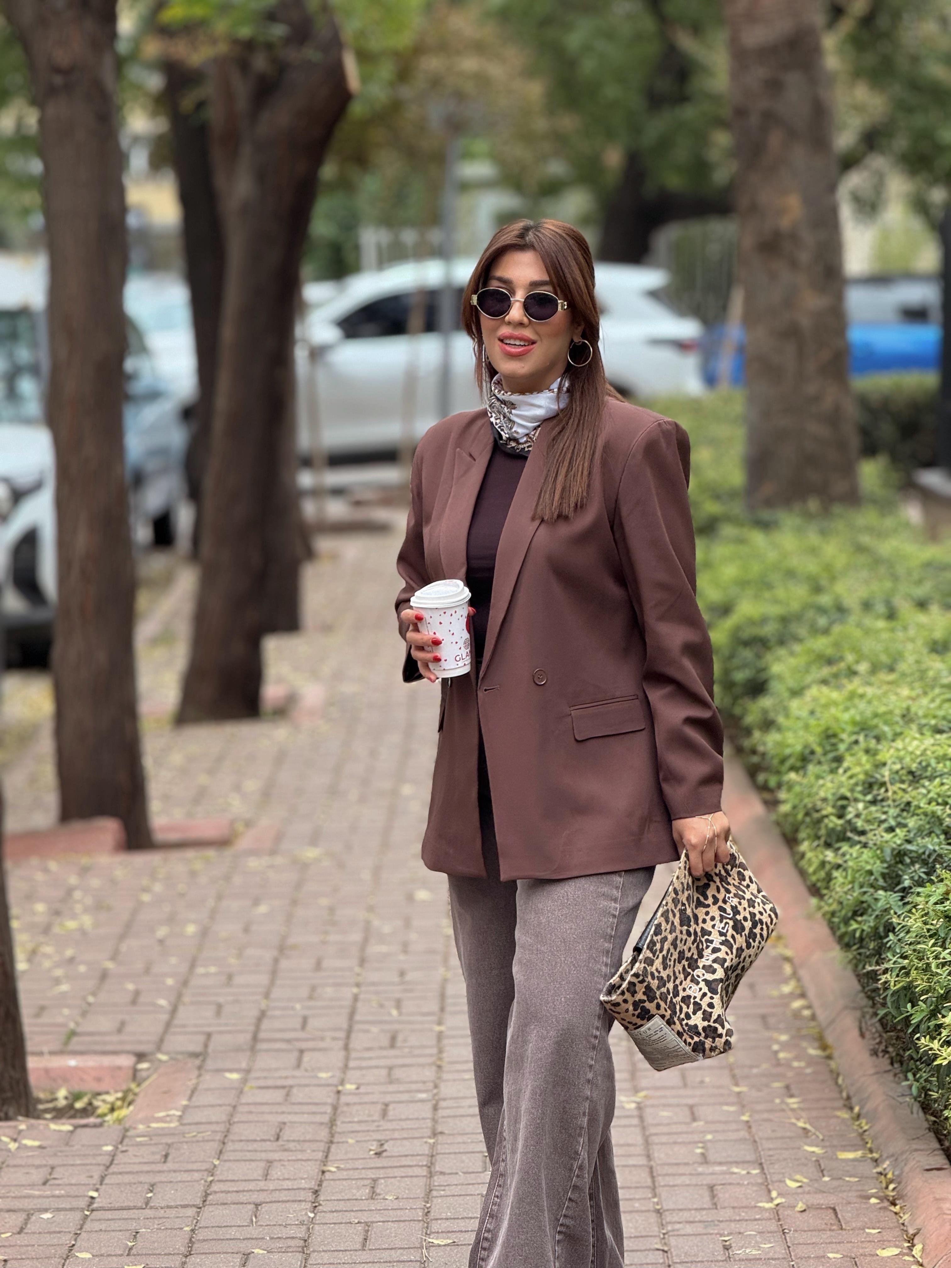 Blazer Ceket Kahverengi