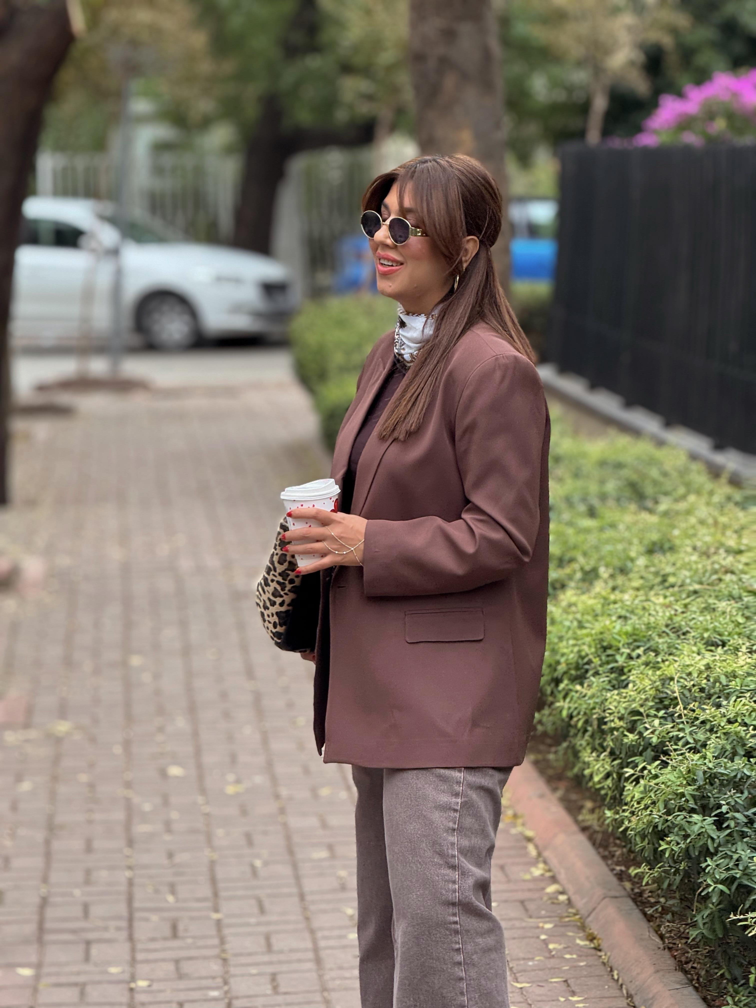 Blazer Ceket Kahverengi