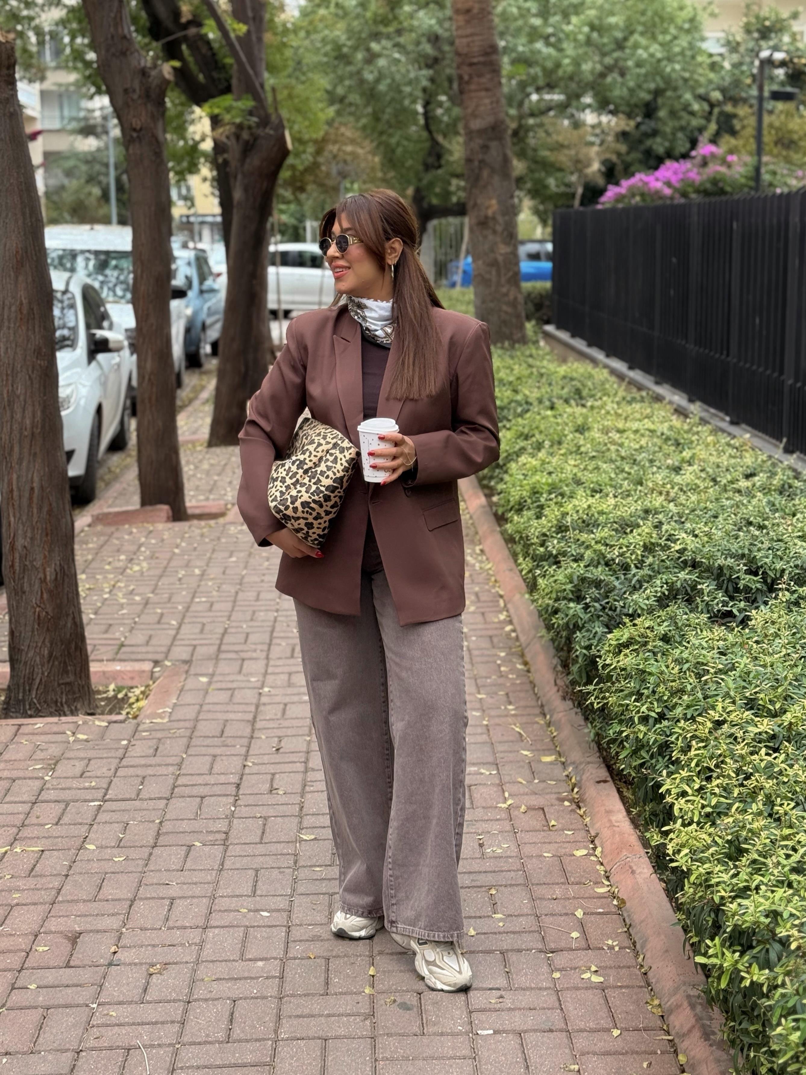 Blazer Ceket Kahverengi