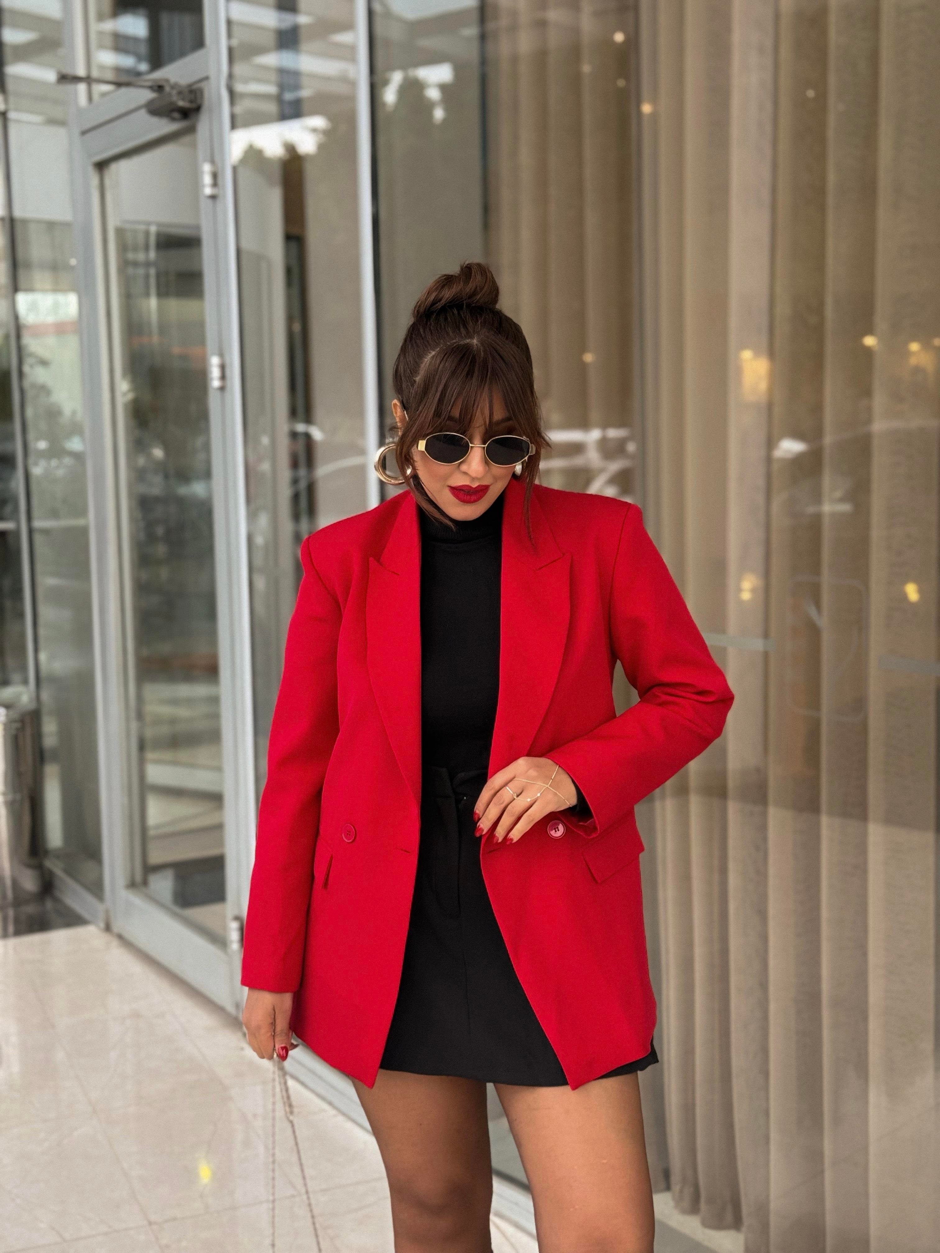 Blazer Ceket Kırmızı