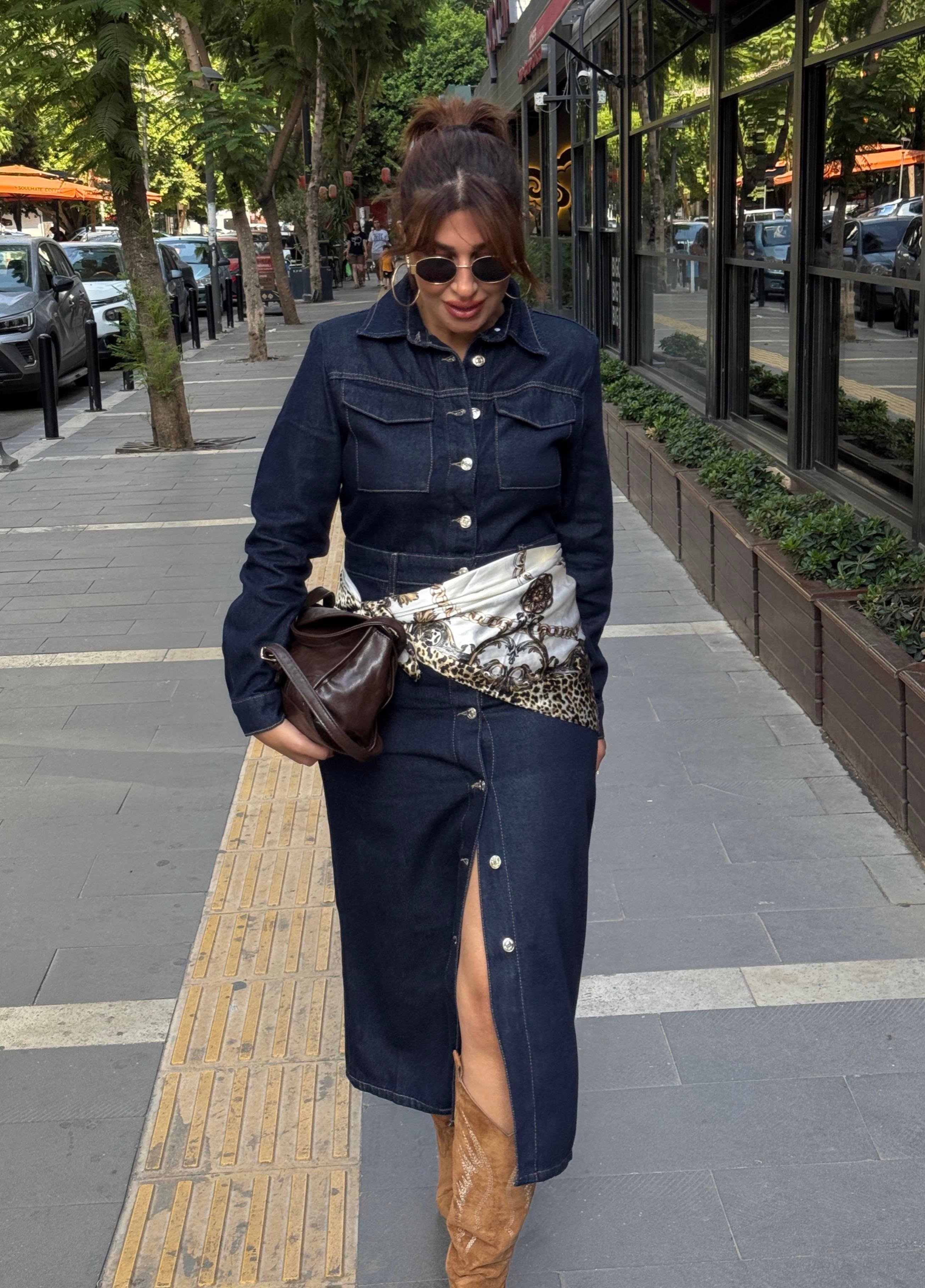 Denim Elbise