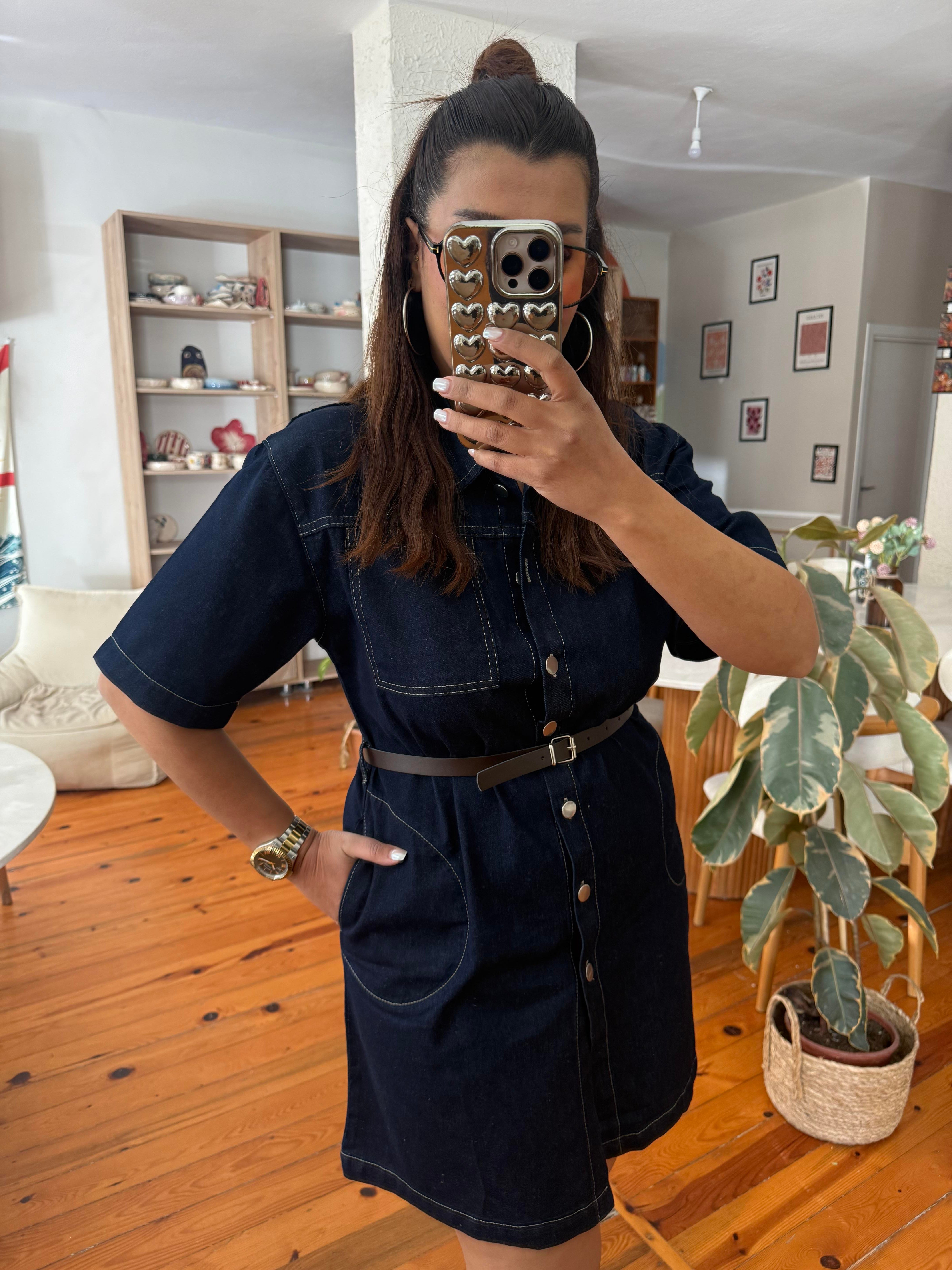 Denim Elbise 