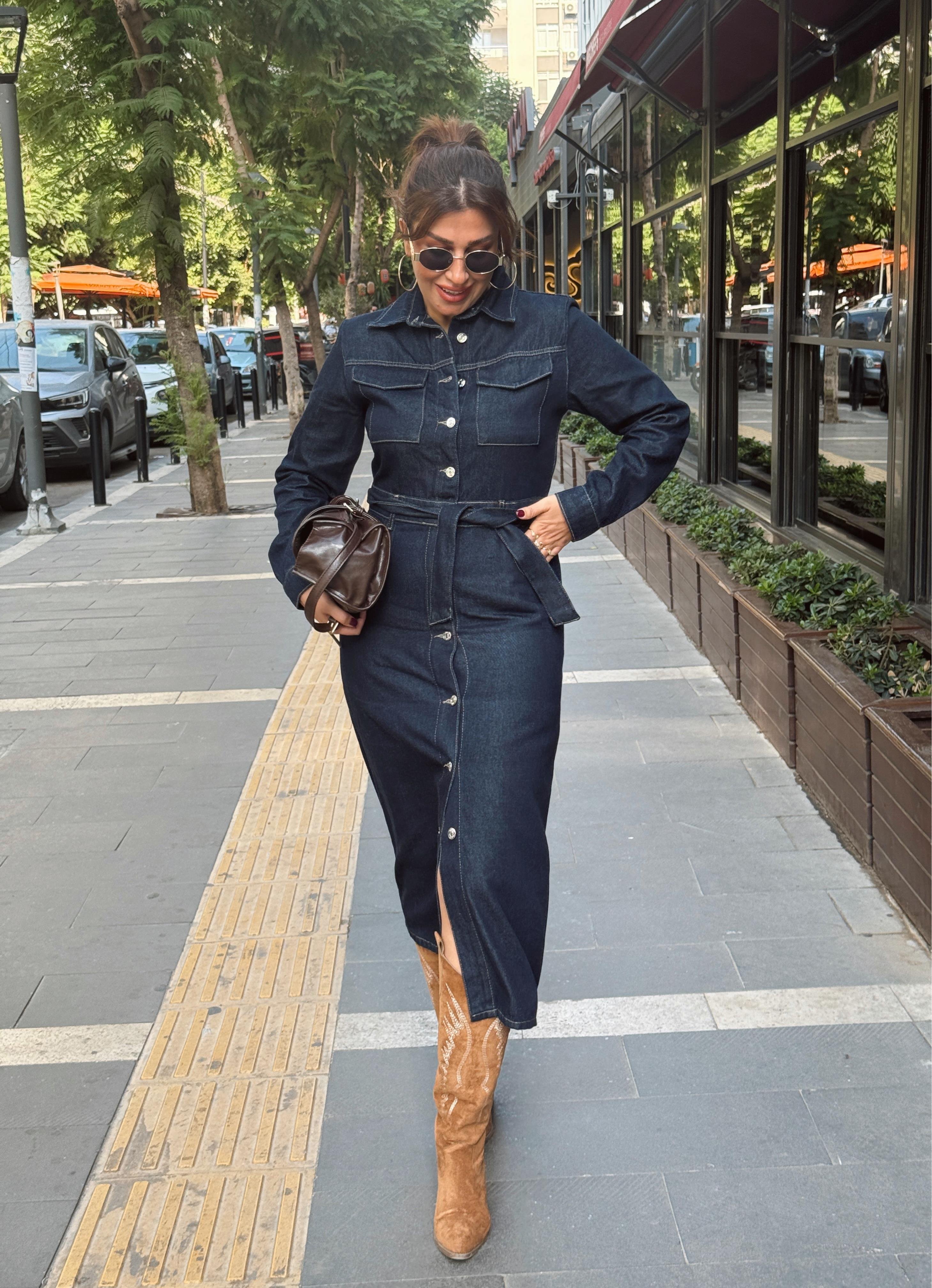 Denim Elbise