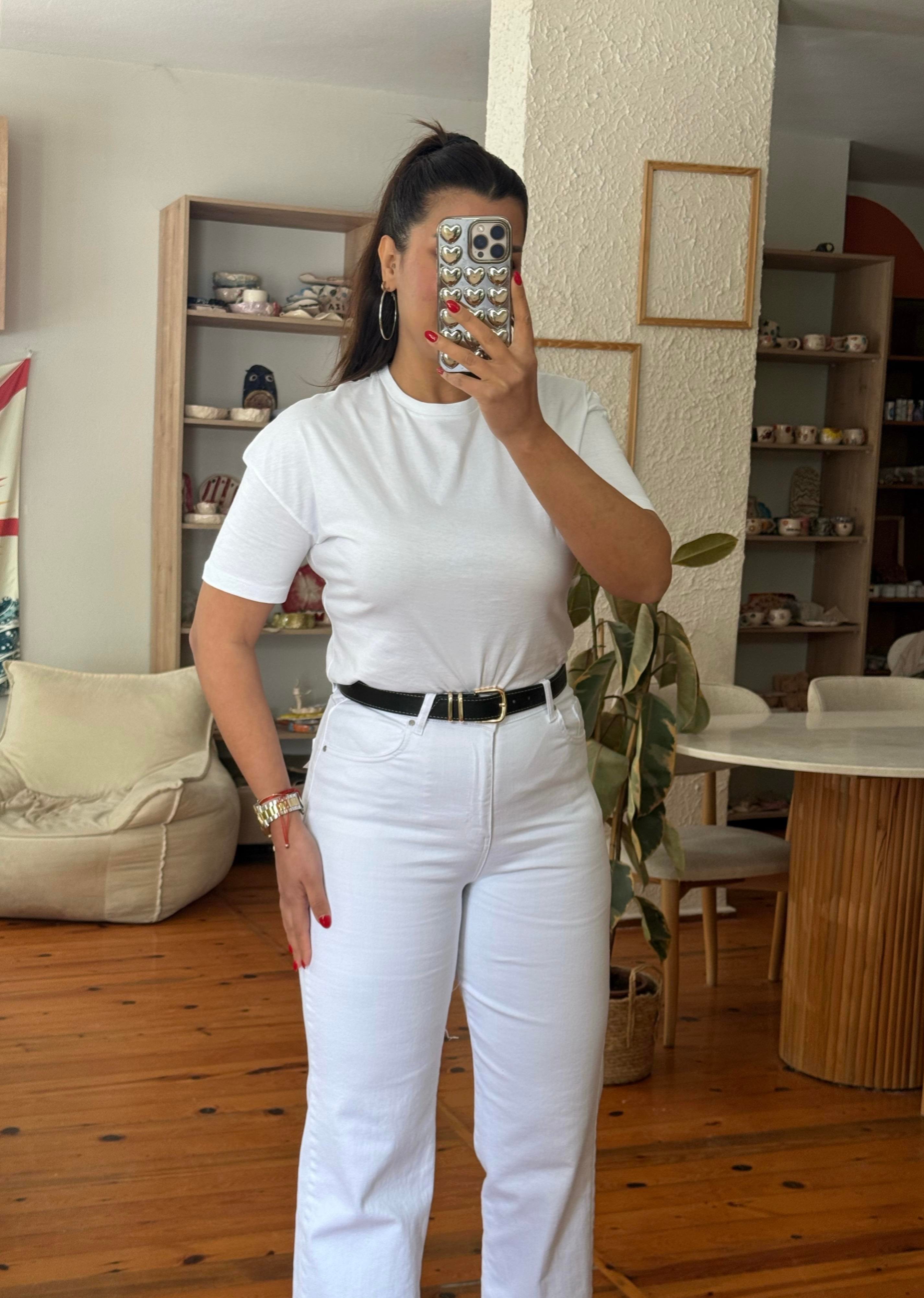 Dilvin Basic T-shirt Beyaz