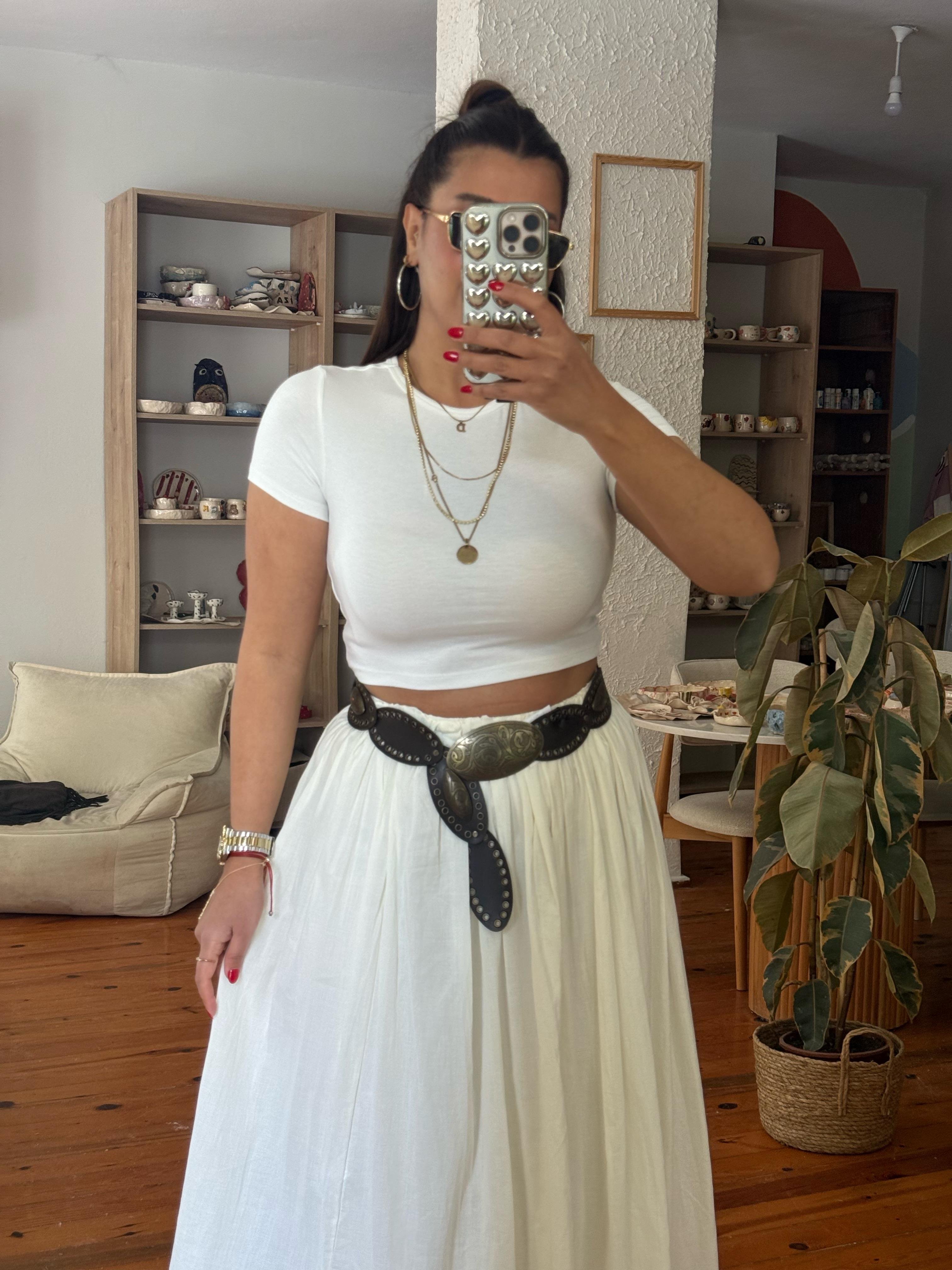 Dilvin Crop Beyaz